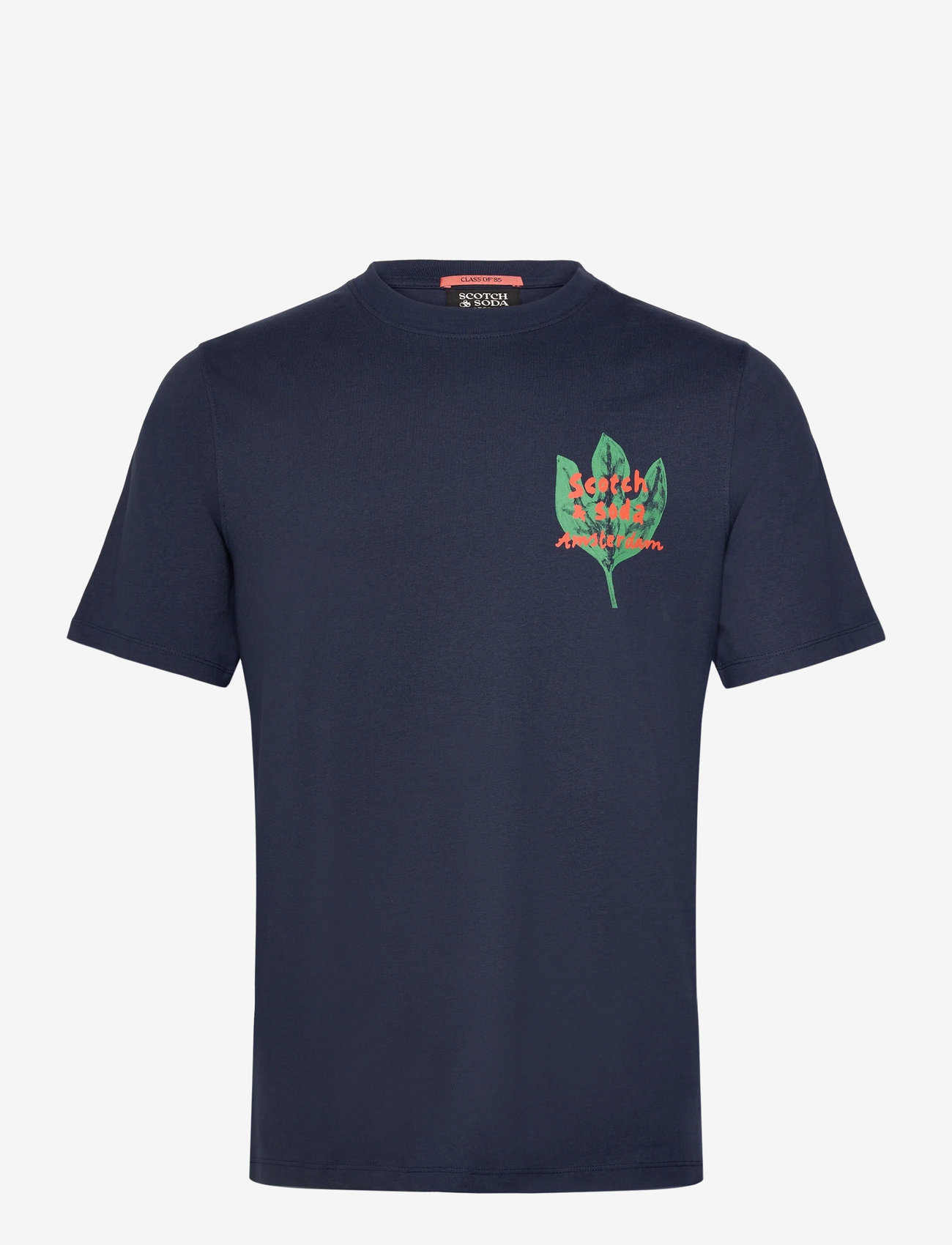 Scotch & Soda - Regular Fit Front + Back AW T-shirt - peacoat - 0