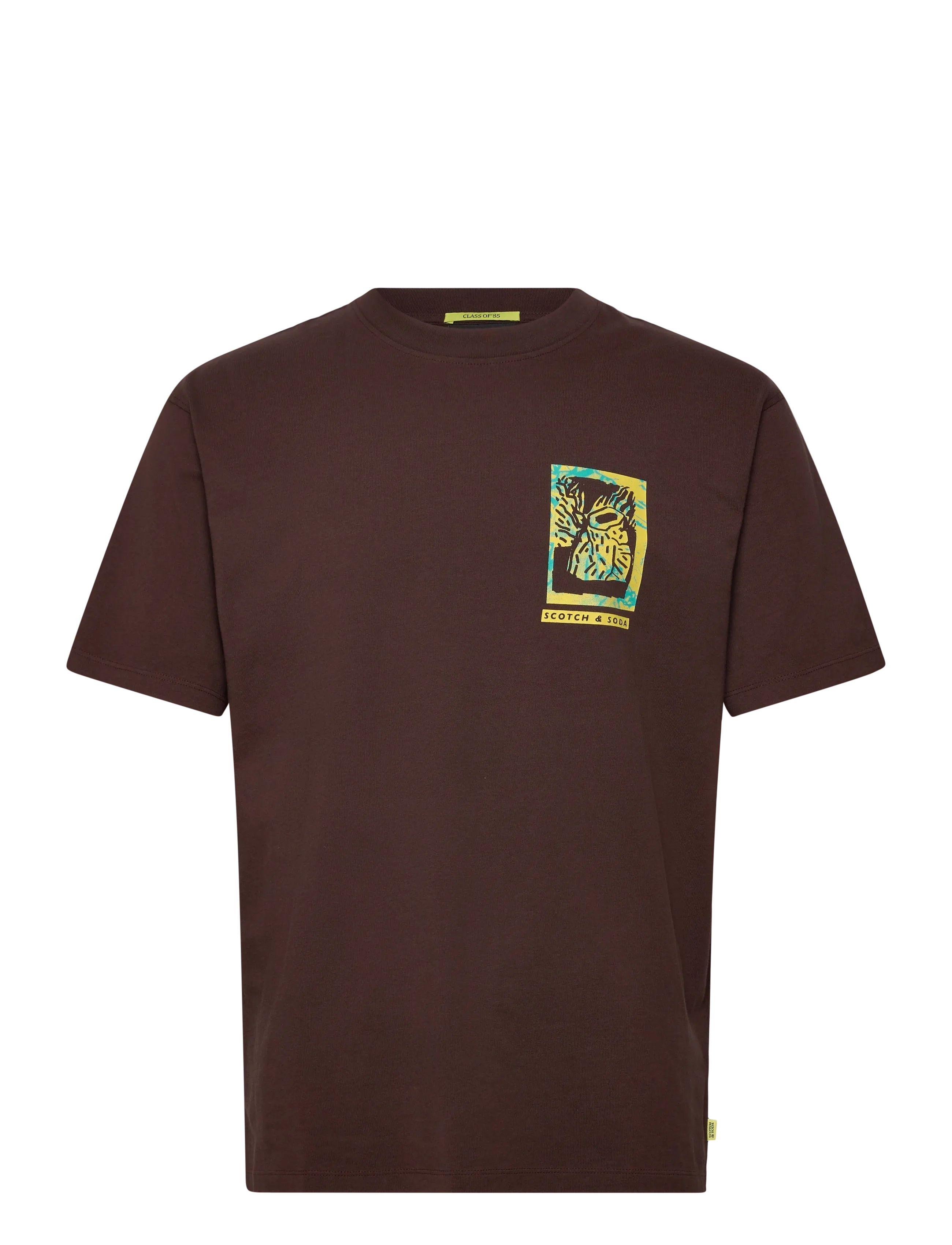 Scotch & Soda Relaxed Fit Front + Back AW T-shirt - Scotch & Soda Men - DEMITASSE / brown