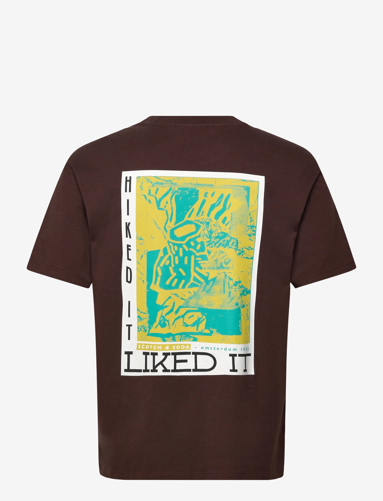 Scotch & Soda - Relaxed Fit Front + Back AW T-shirt - kortärmade t-shirts - demitasse - 1