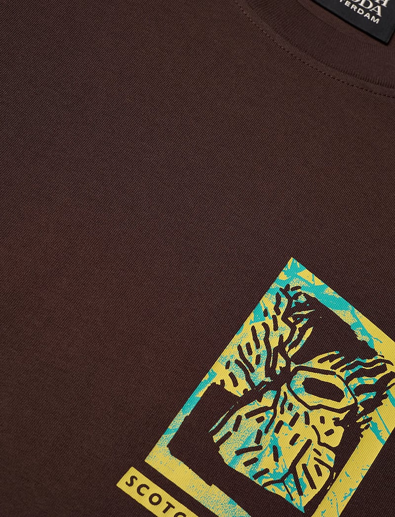 Scotch & Soda - Relaxed Fit Front + Back AW T-shirt - kortärmade t-shirts - demitasse - 2