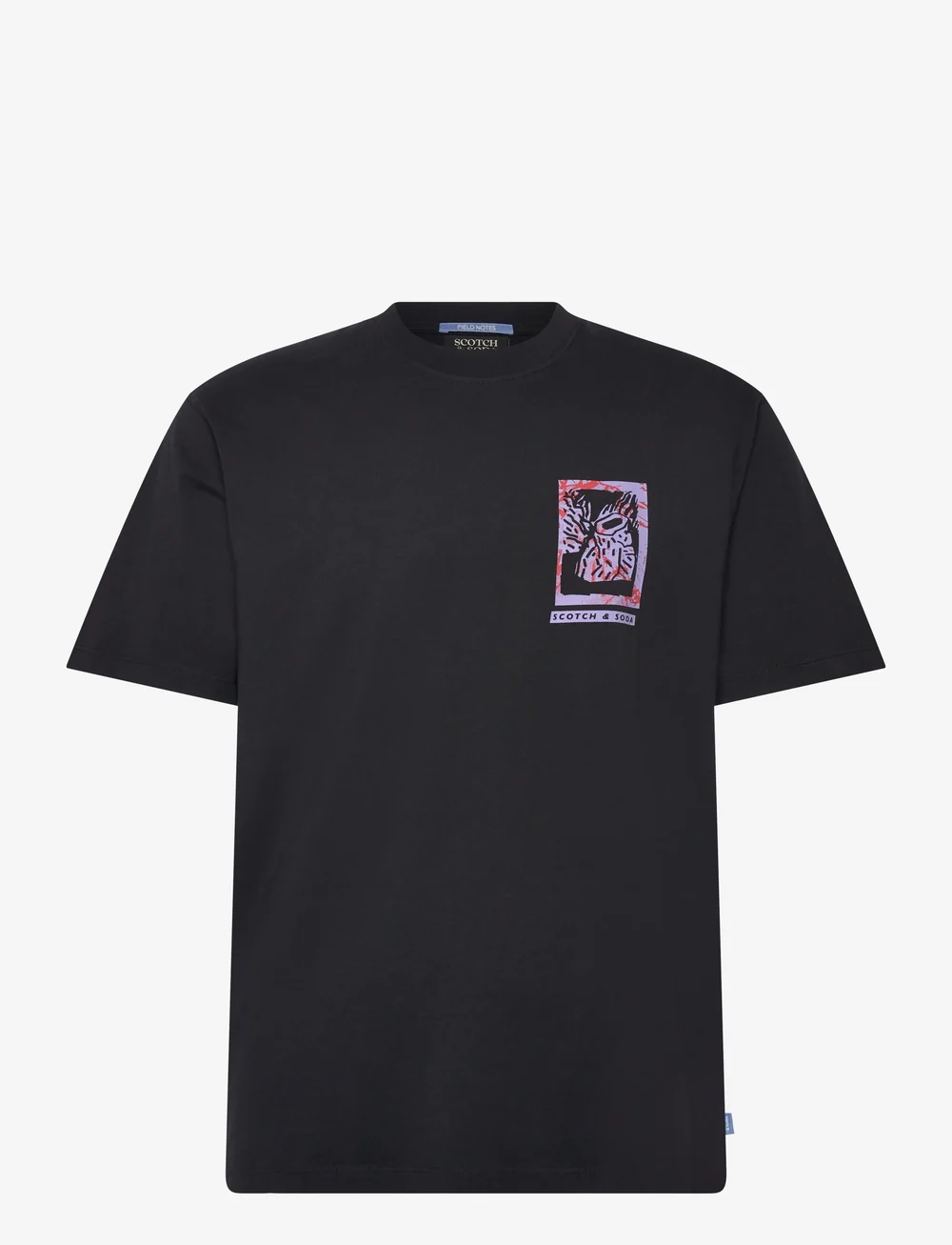 Scotch & Soda - Relaxed Fit Front + Back AW T-shirt - lühikeste varrukatega t-särgid - meteorite - 0