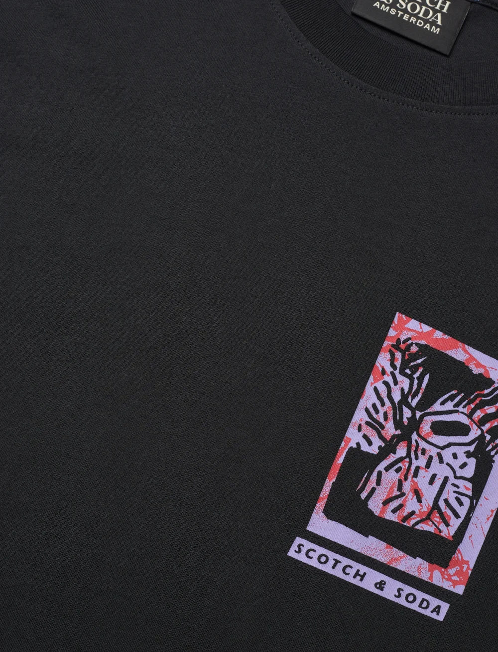 Scotch & Soda - Relaxed Fit Front + Back AW T-shirt - lühikeste varrukatega t-särgid - meteorite - 2