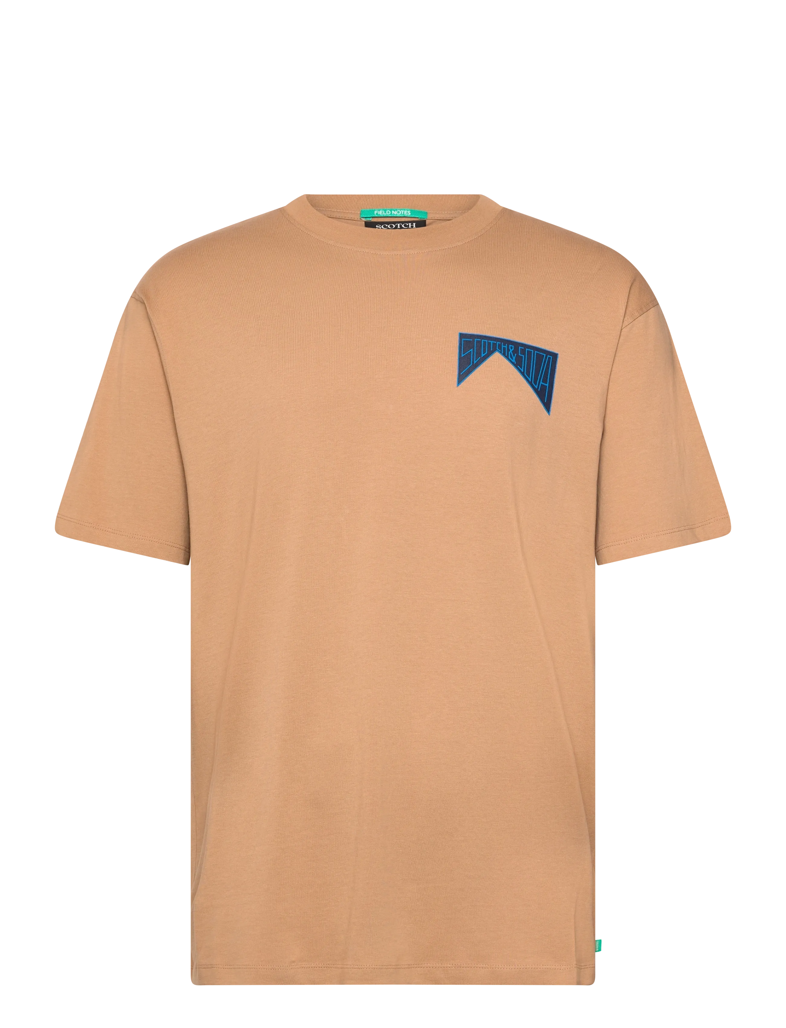 Scotch & Soda Relaxed Fit Front + Back AW T-shirt - 4 for 3 - TANNIN / beige