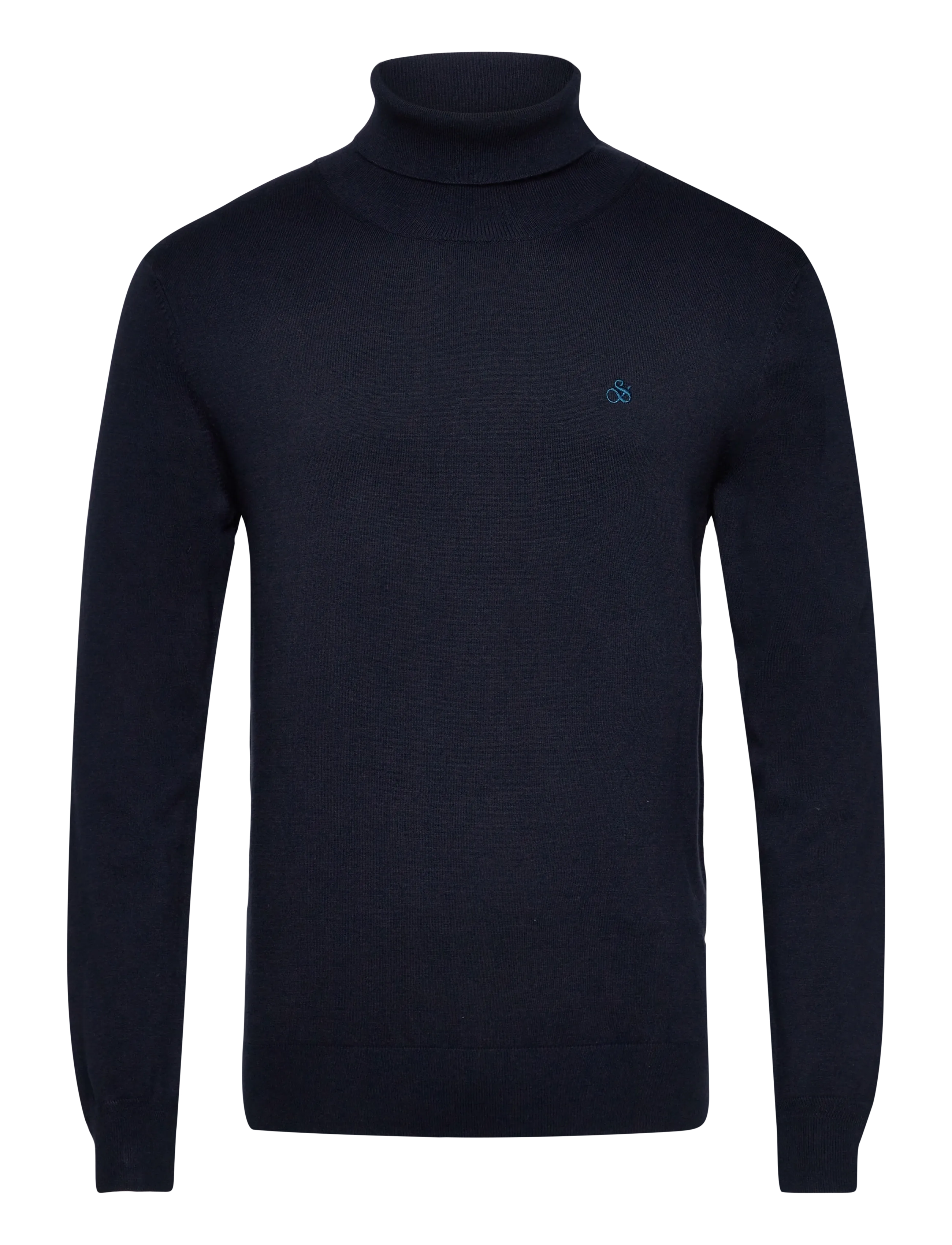 Scotch & Soda Ecovero Blend Turtleneck Sweater, XXL, Knitwear, Marineblau - Turtlenecks, Männerswear