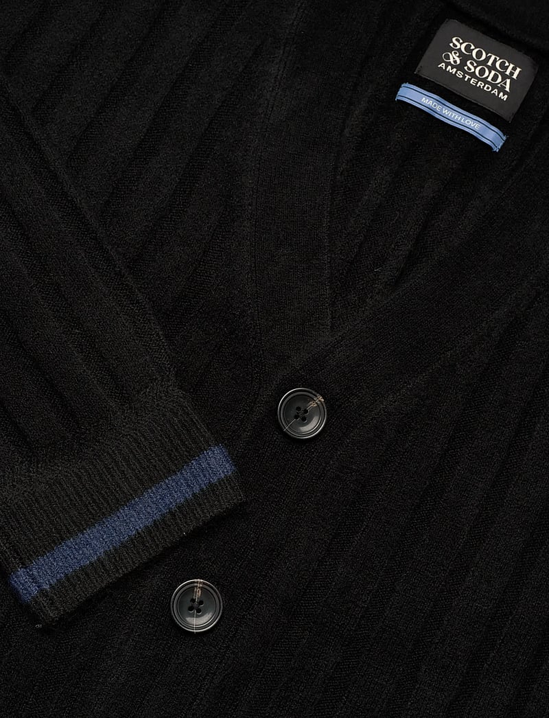 Scotch & Soda - Soft knit dropped shoulder cardigan - cardigans - meteorite - 2
