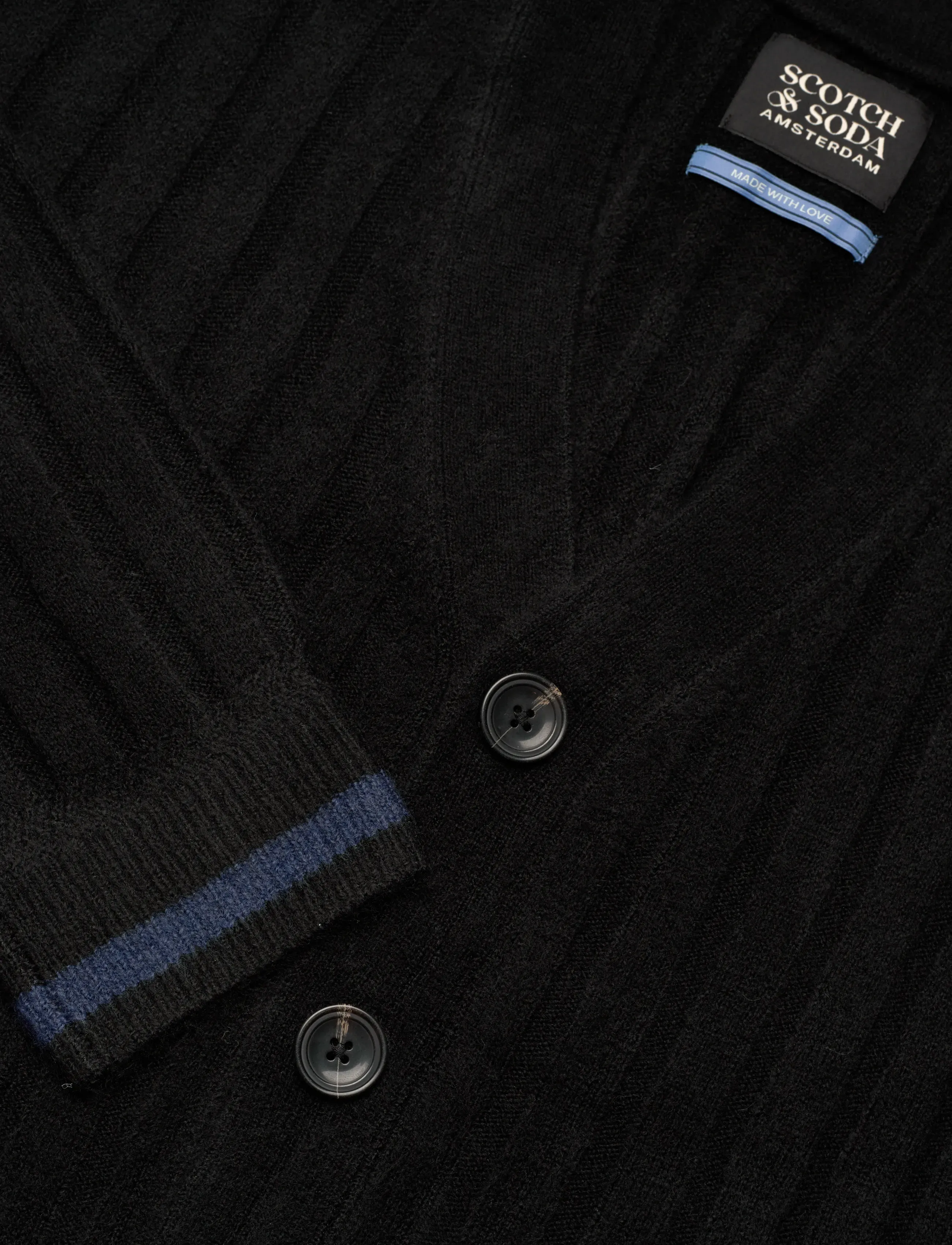 Scotch & Soda - Soft knit dropped shoulder cardigan - cardigans - meteorite - 2