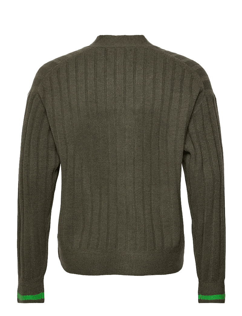Scotch & Soda - Soft knit dropped shoulder cardigan - cardigans - thyme - 1