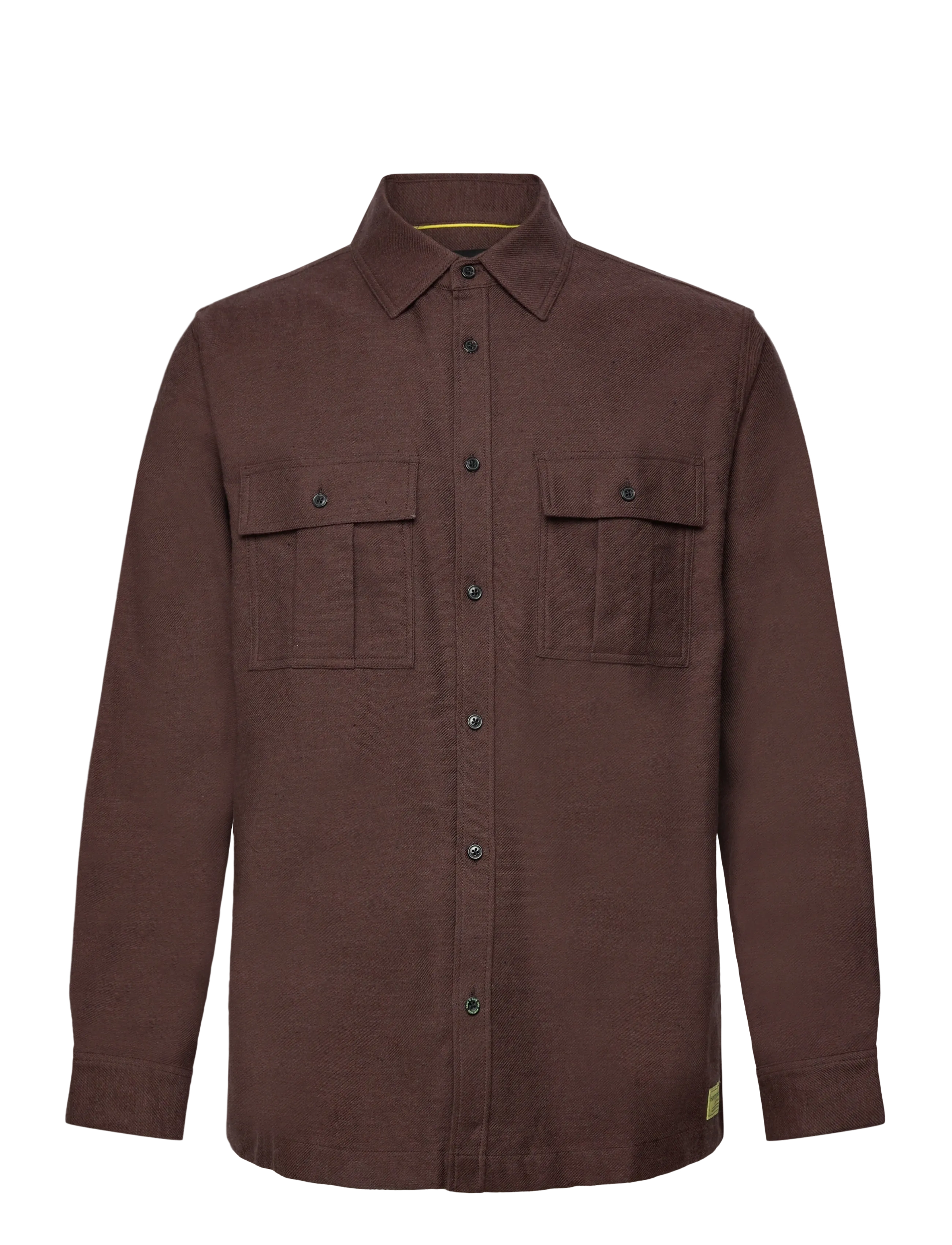 Scotch & Soda Melange relaxed-fit shirt - Tøj - DEMITASSE MELANGE / brown