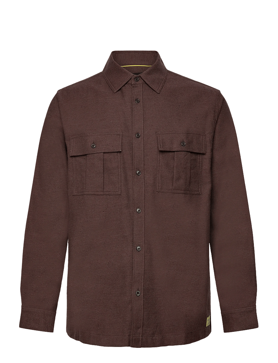 Scotch & Soda - Melange relaxed-fit shirt - casual skjortor - demitasse melange - 0