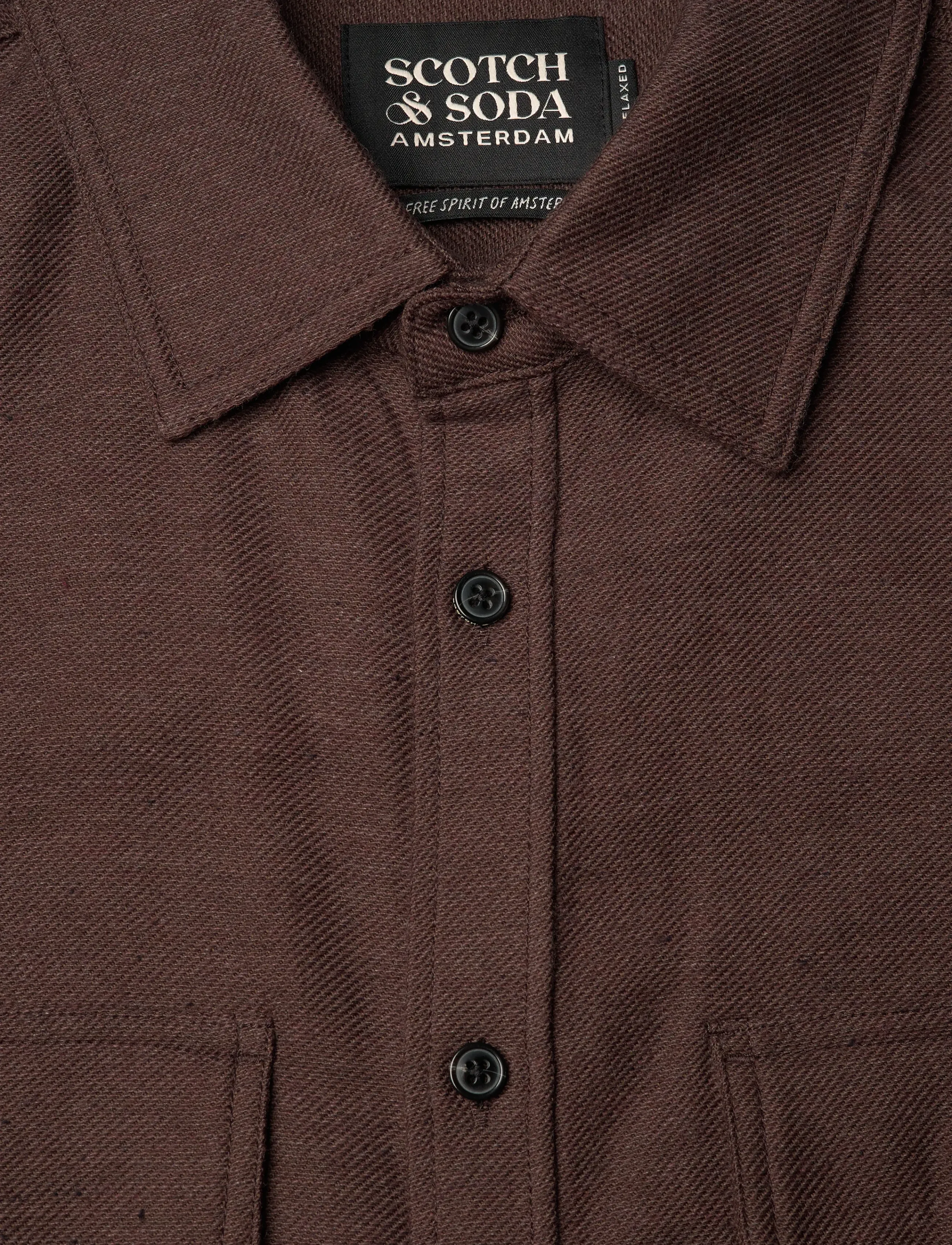 Scotch & Soda - Melange relaxed-fit shirt - casual skjortor - demitasse melange - 2