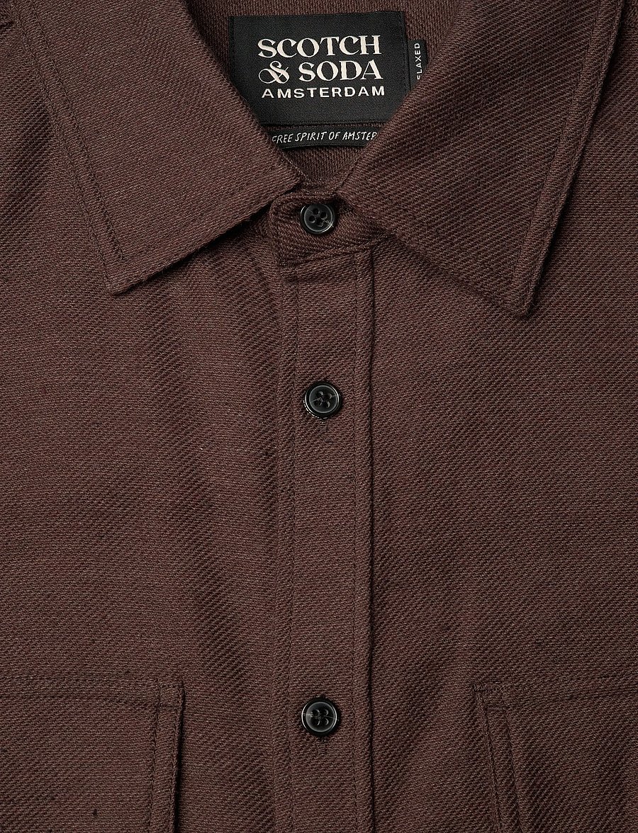 Scotch & Soda - Melange relaxed-fit shirt - casual skjortor - demitasse melange - 2