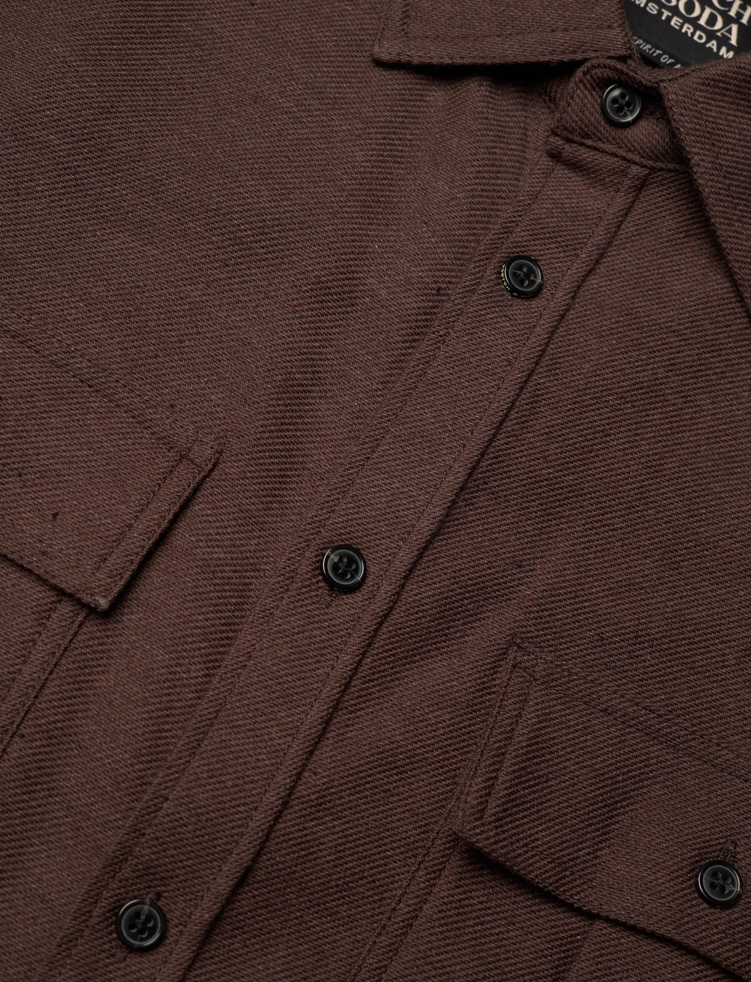 Scotch & Soda - Melange relaxed-fit shirt - casual skjortor - demitasse melange - 3