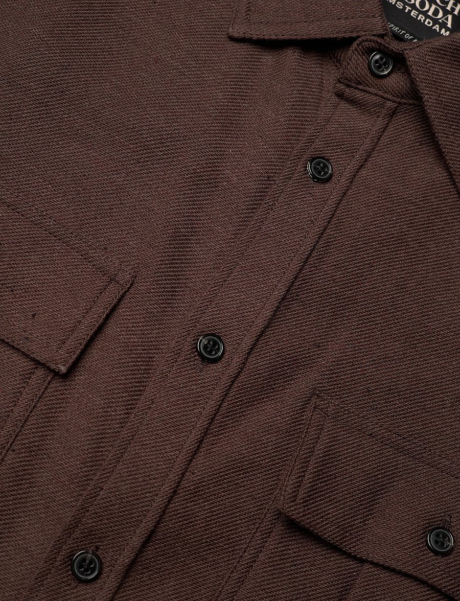 Scotch & Soda - Melange relaxed-fit shirt - casual skjortor - demitasse melange - 3