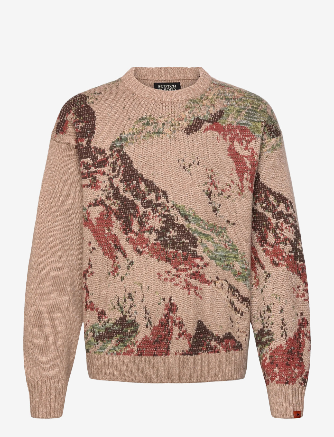 Scotch & Soda - Mountain loose fit pullover - round necks - mountain tannin aop - 0