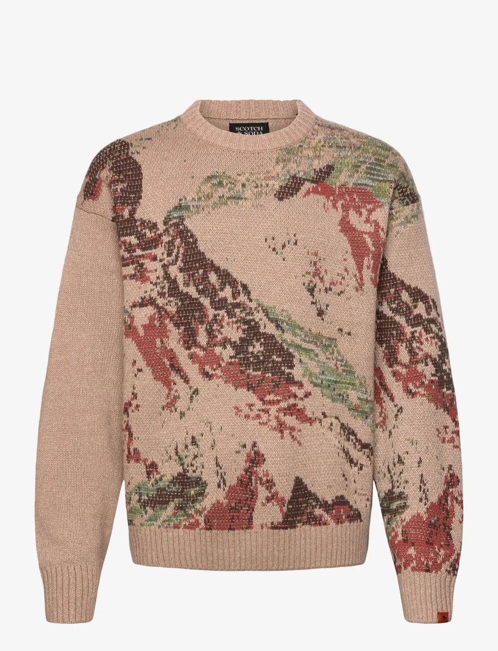 Scotch & Soda - Mountain loose fit pullover - rundhalsad - mountain tannin aop - 0