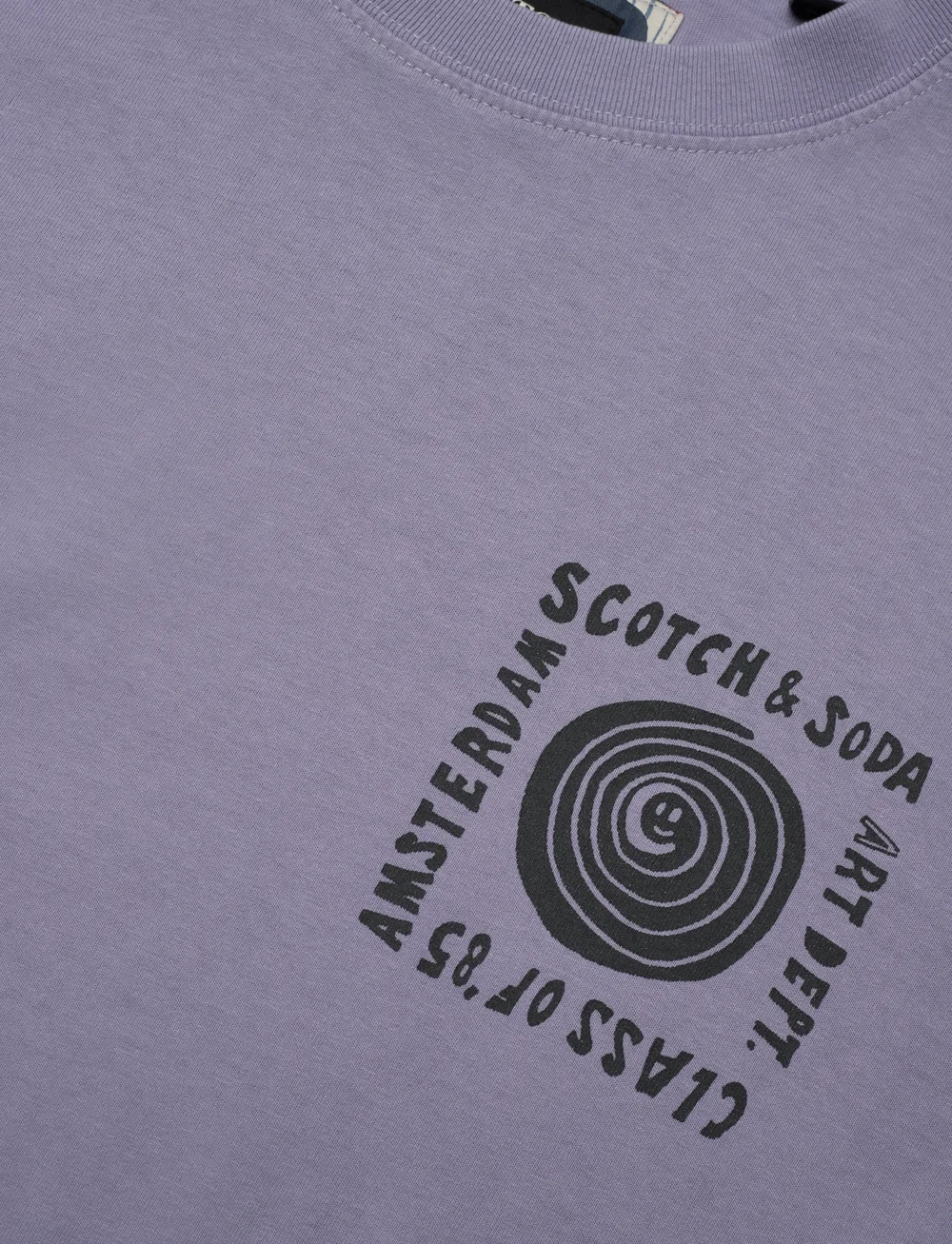 Scotch & Soda - Relaxed-fit washed artwork t-shirt - krótki rękaw - languid lavender - 2