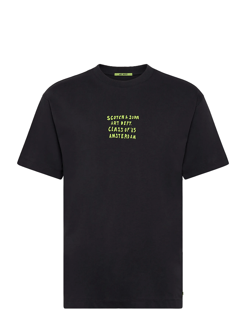 Scotch & Soda - Relaxed-fit artwork t-shirt - kortärmade t-shirts - charcoal art - 0