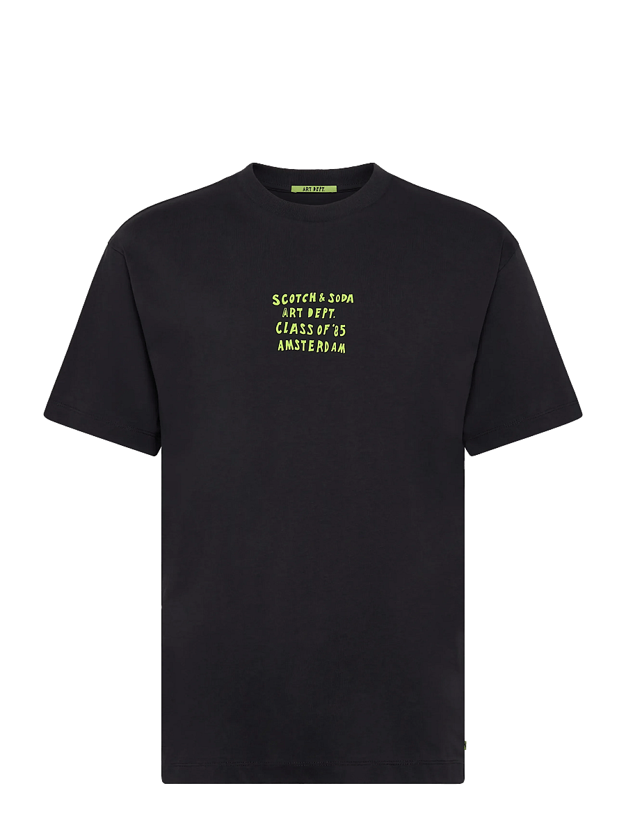 Scotch & Soda - Relaxed-fit artwork t-shirt - kurzärmelige t-shirts - charcoal art - 0