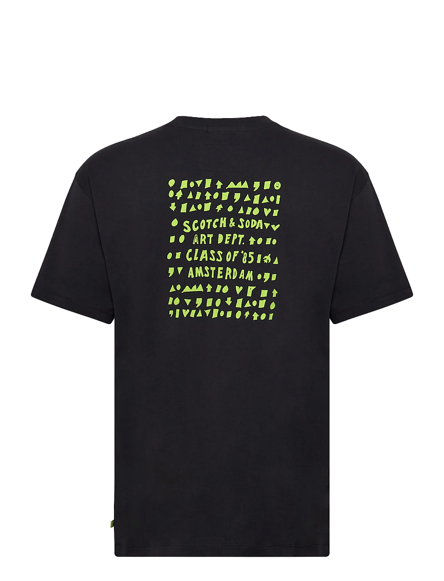 Scotch & Soda - Relaxed-fit artwork t-shirt - kurzärmelige t-shirts - charcoal art - 1