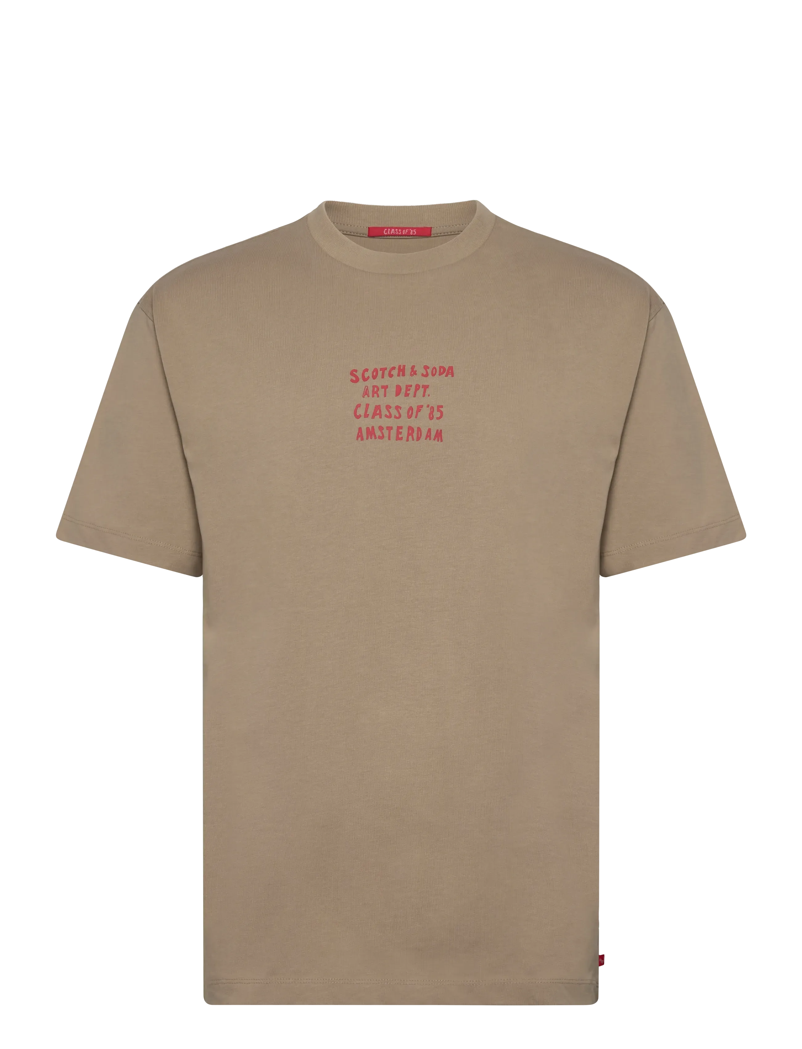 SCOTCH & SODA Relaxed-Fit Artwork T-Shirt Beige - S - Herren