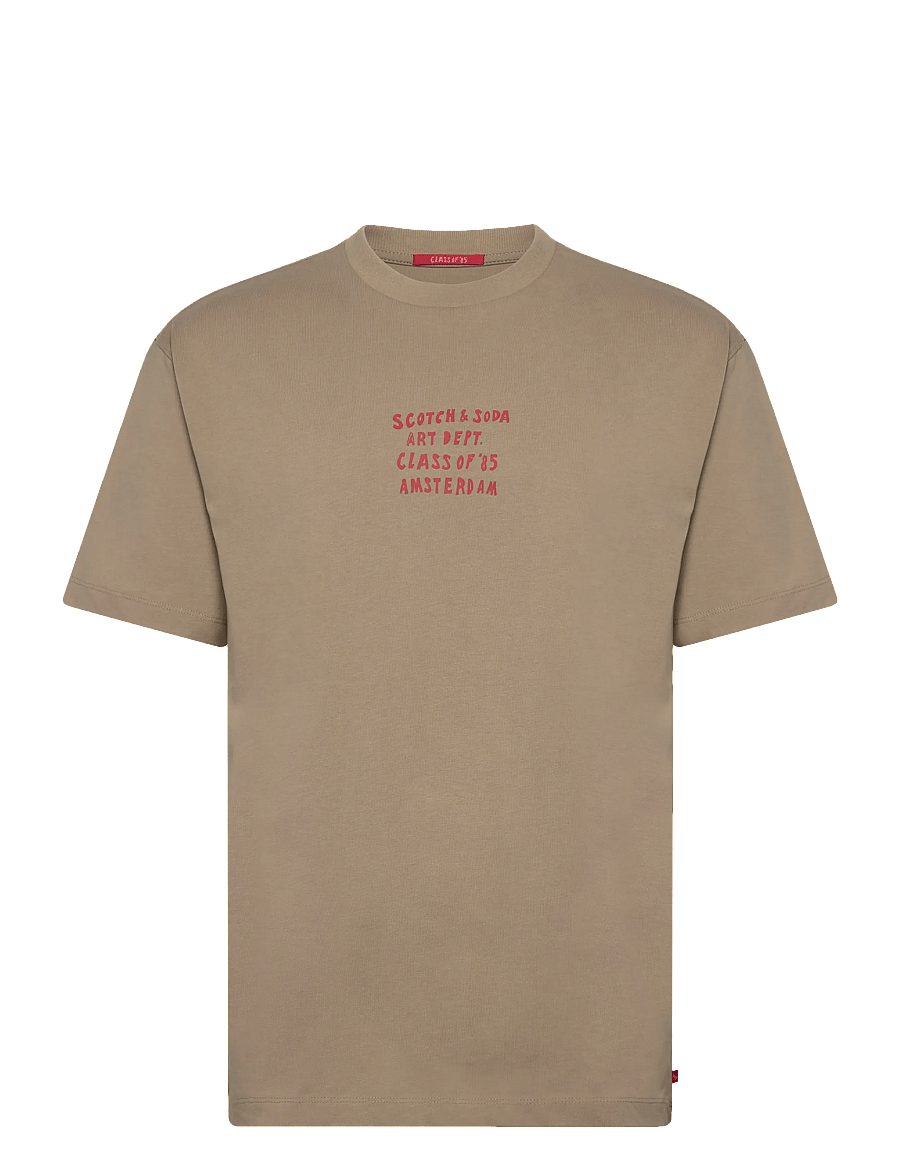 Scotch & Soda - Relaxed-fit artwork t-shirt - kurzärmelige t-shirts - plaza taupe - 0