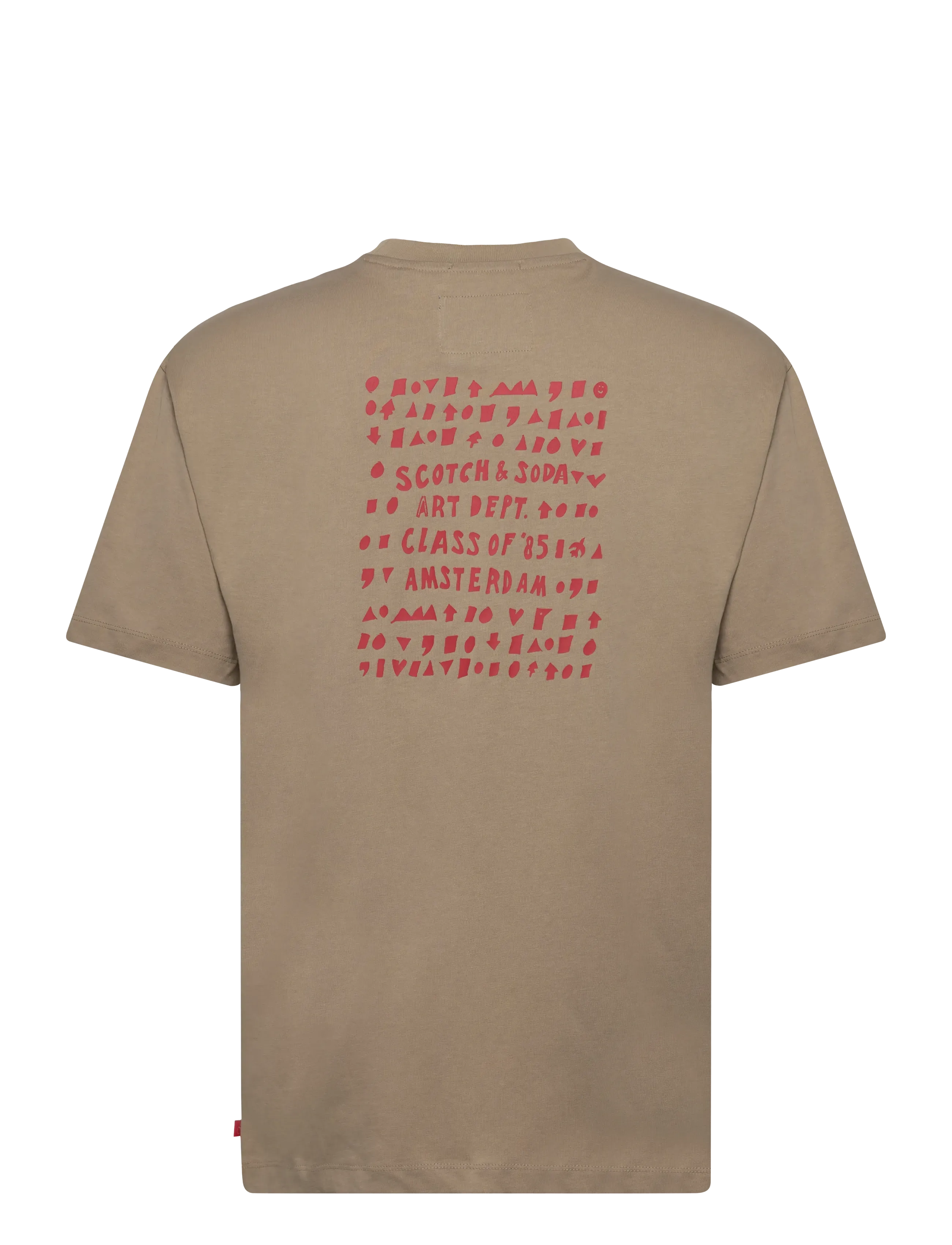 Scotch & Soda - Relaxed-fit artwork t-shirt - kortermede t-skjorter - plaza taupe - 1