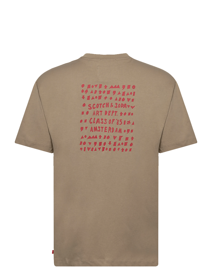 Scotch & Soda - Relaxed-fit artwork t-shirt - kurzärmelige t-shirts - plaza taupe - 1