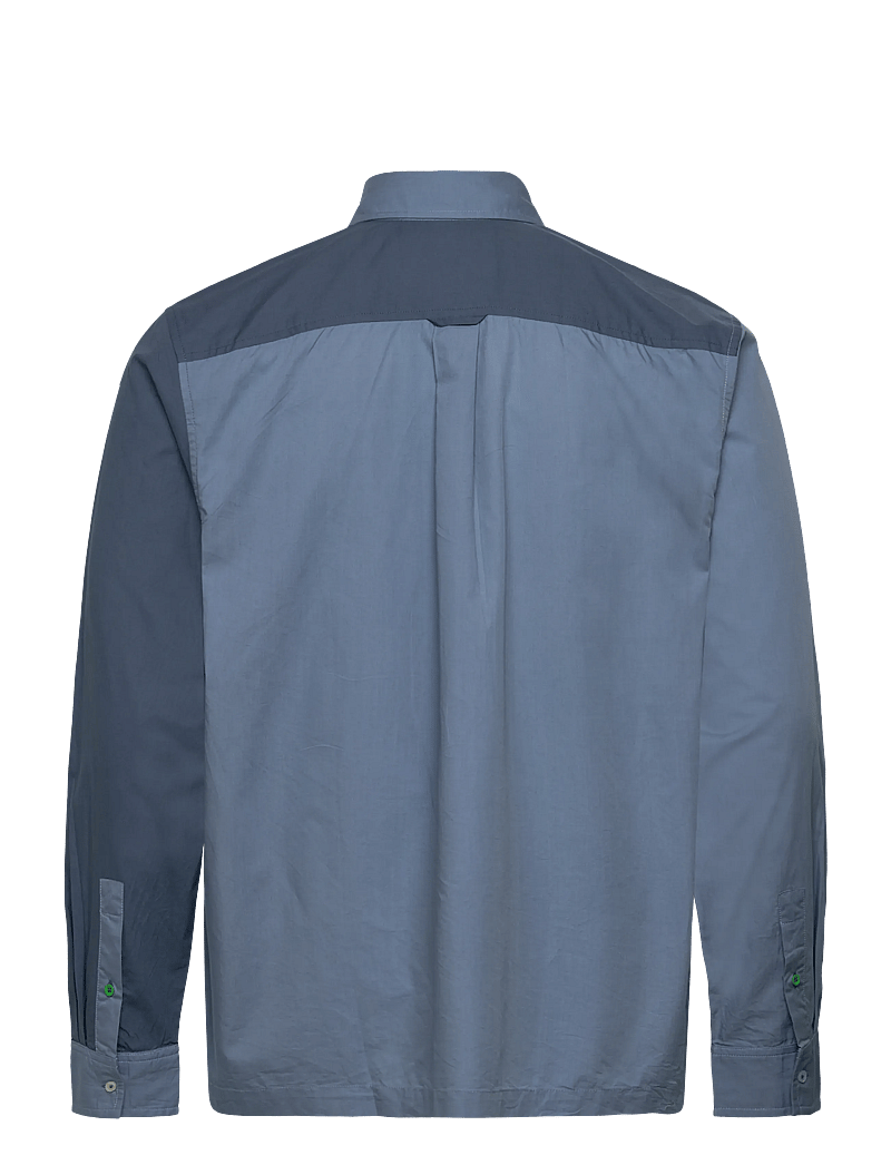 Scotch & Soda - Relaxed-fit letters poplin shirt - mustriga särgid - faded denim - 1