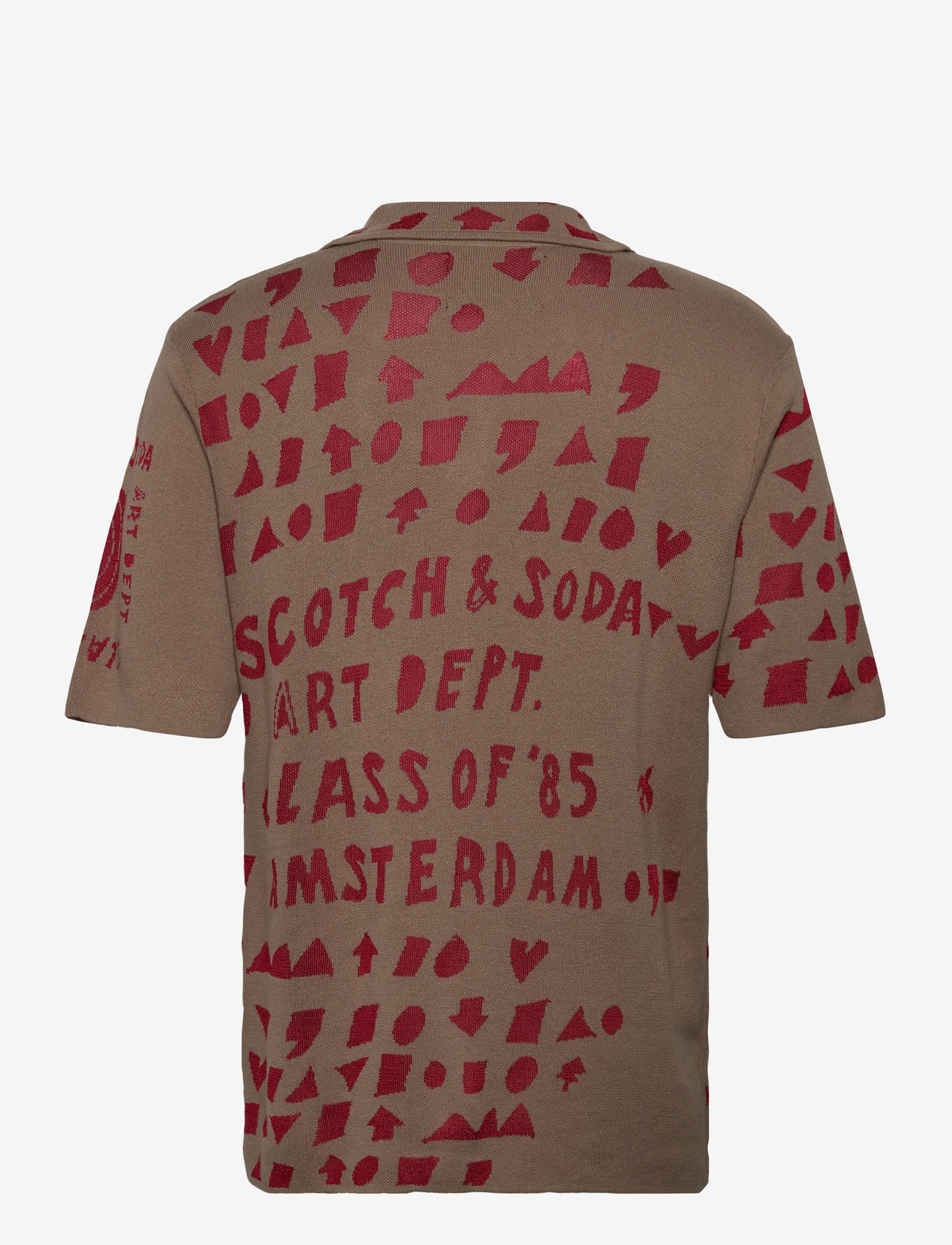 Scotch & Soda - Jacquard knitted shirt - mönstrade skjortor - plaza taupe - 1