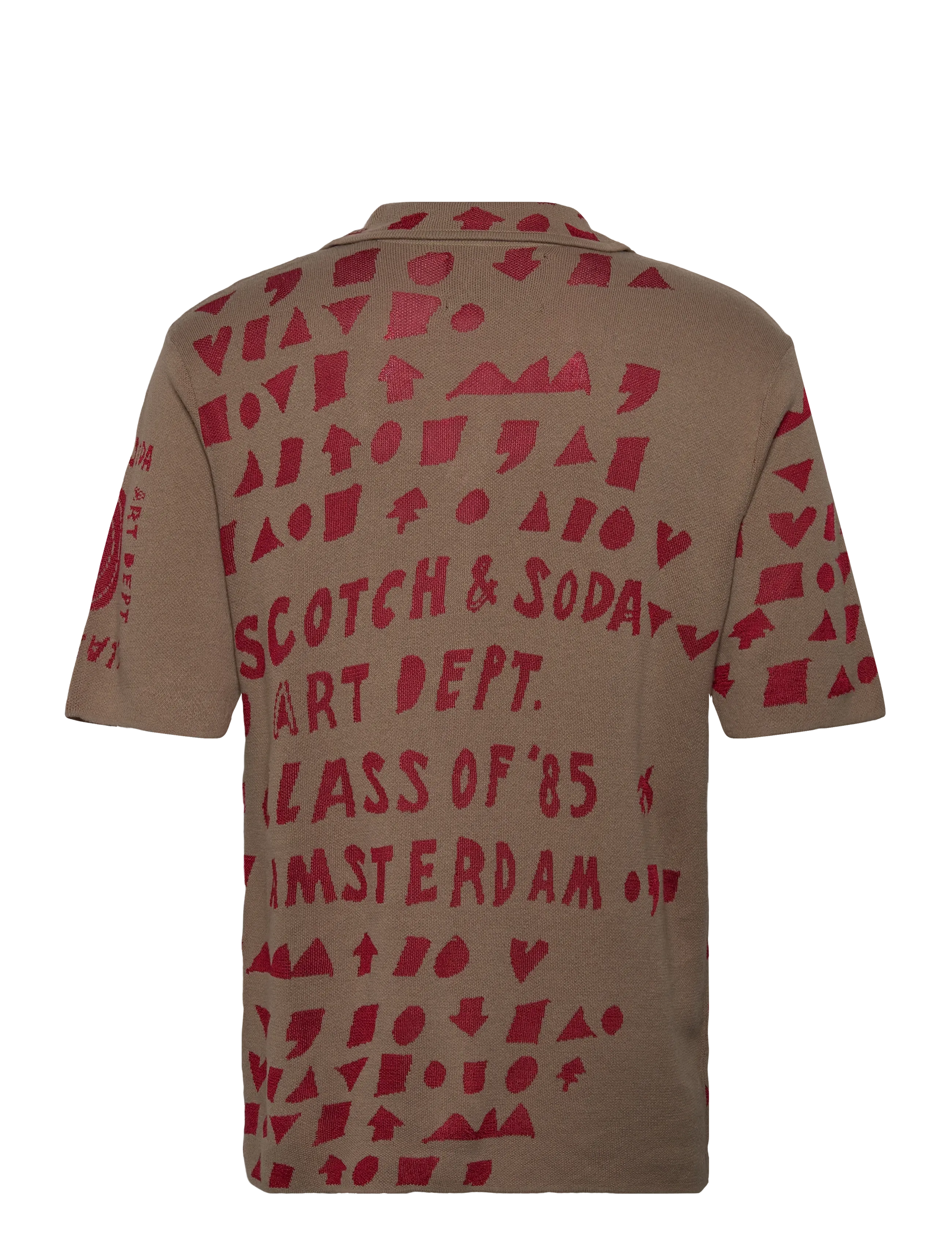 Scotch & Soda - Jacquard knitted shirt - skjorter med mønster - plaza taupe - 1