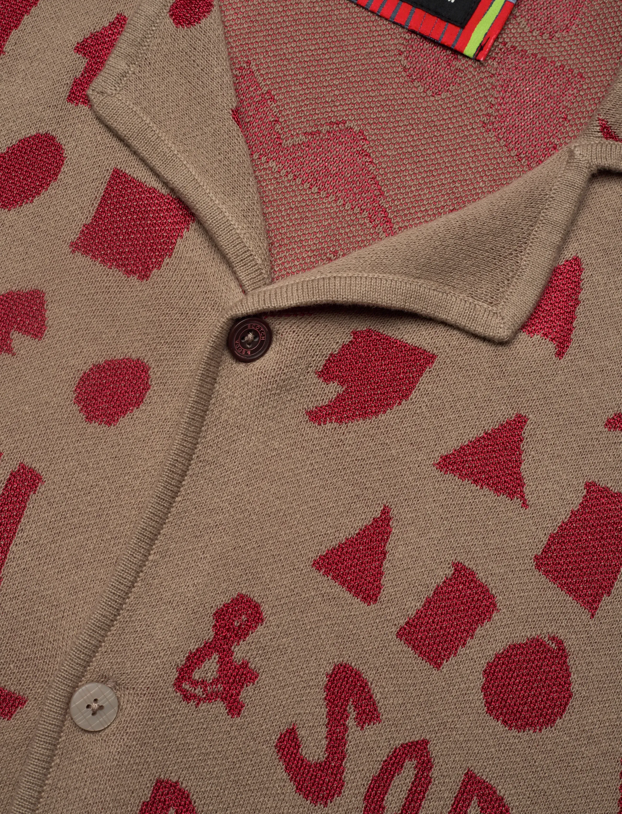 Scotch & Soda - Jacquard knitted shirt - skjorter med mønster - plaza taupe - 2