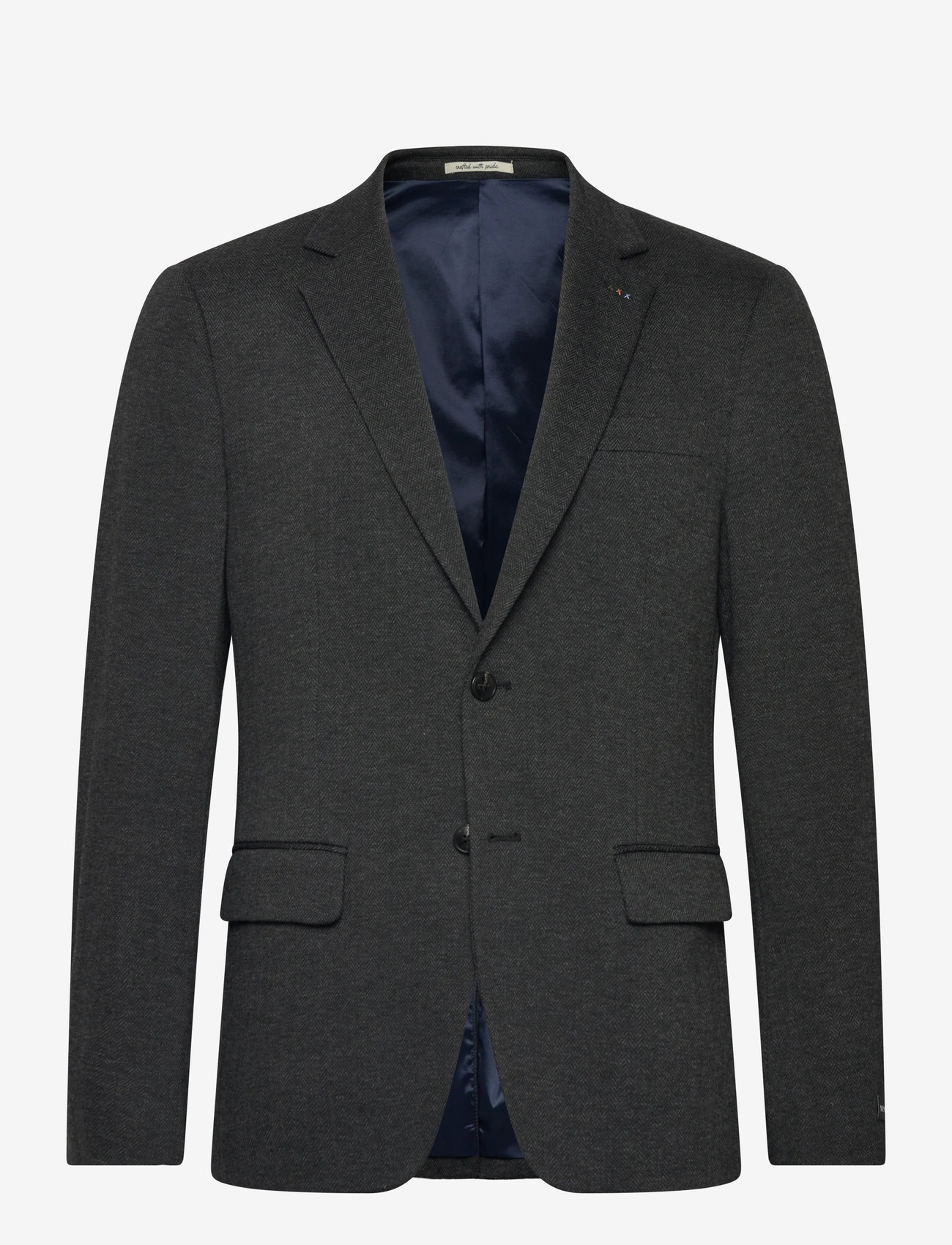 Scotch & Soda - Tailored jersey regular fit blazer - einreiher - sky captain herringbone - 0