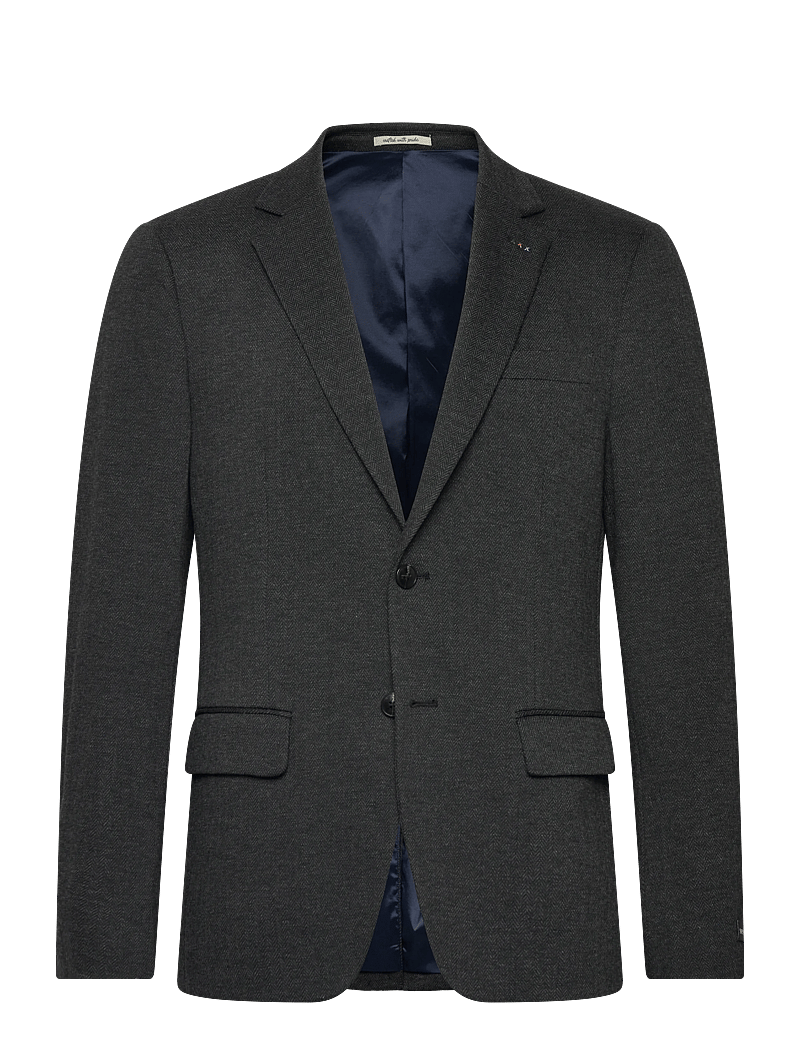 Scotch & Soda - Tailored jersey regular fit blazer - einreiher - sky captain herringbone - 0