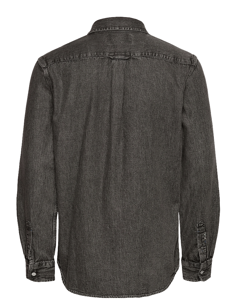 Scotch & Soda - Washed 1 pocket black denim shirt - teksasärgid - black spark - 1