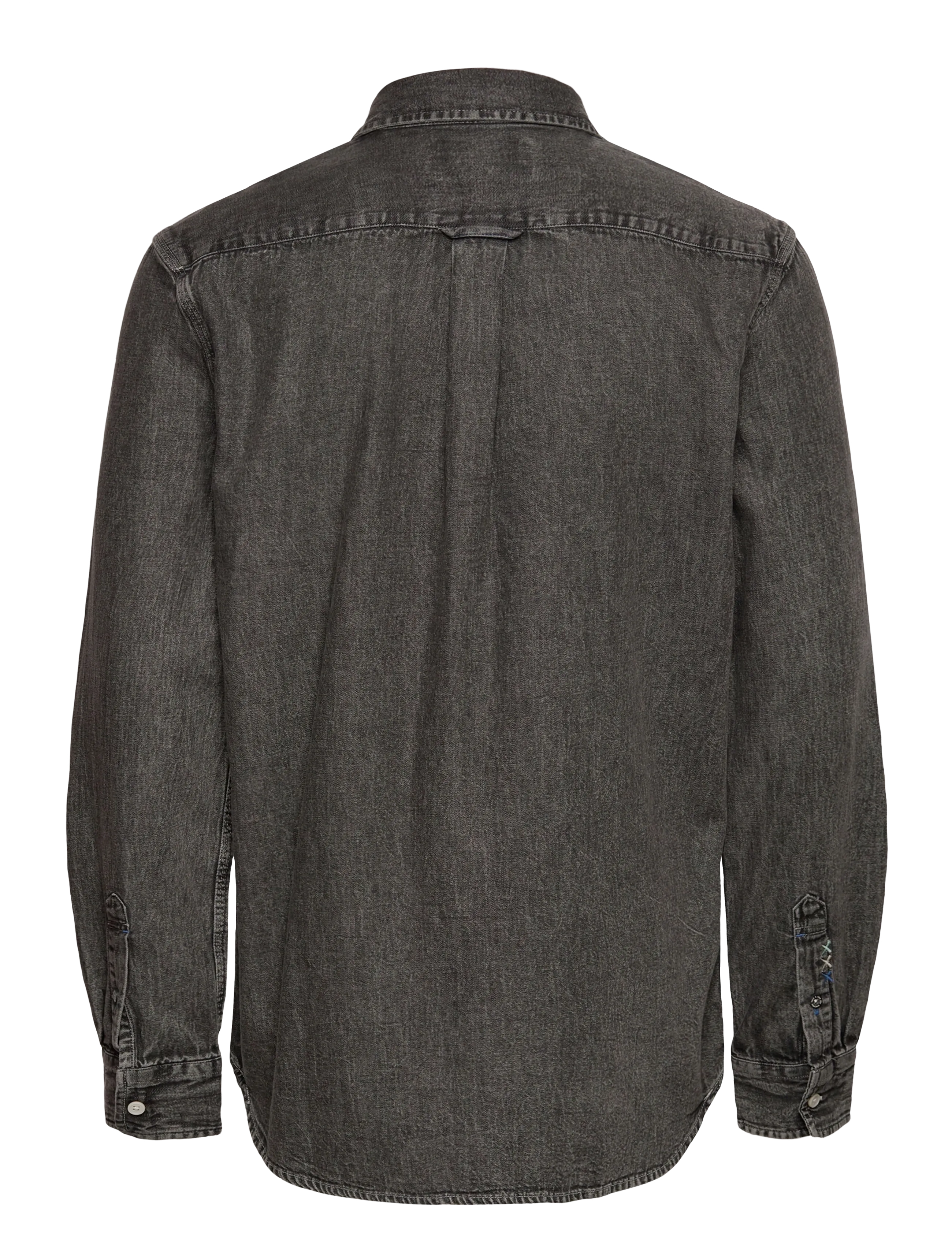 Scotch & Soda - Washed 1 pocket black denim shirt - denim shirts - black spark - 1