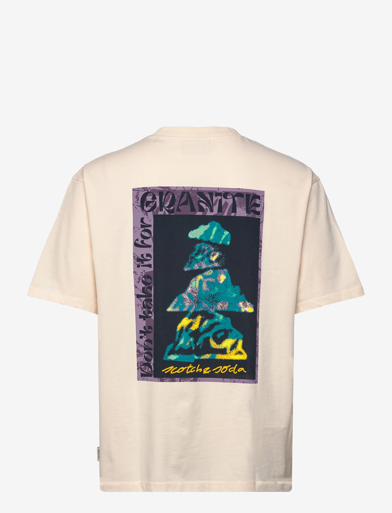 Scotch & Soda - Loose fit front and back artwork t-shirt - kortærmede t-shirts - eggnog - 1
