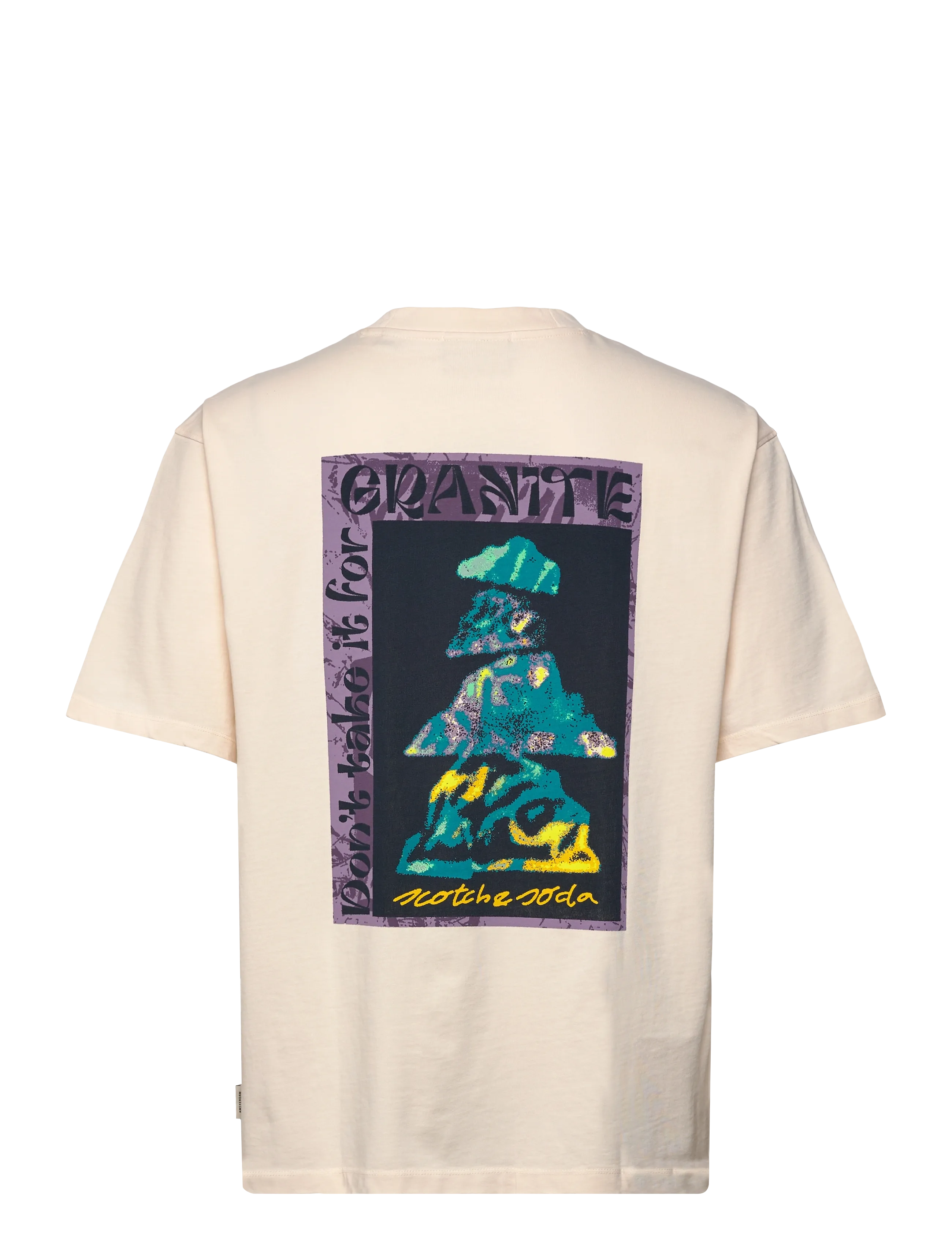 Scotch & Soda - Loose fit front and back artwork t-shirt - eggnog - 1