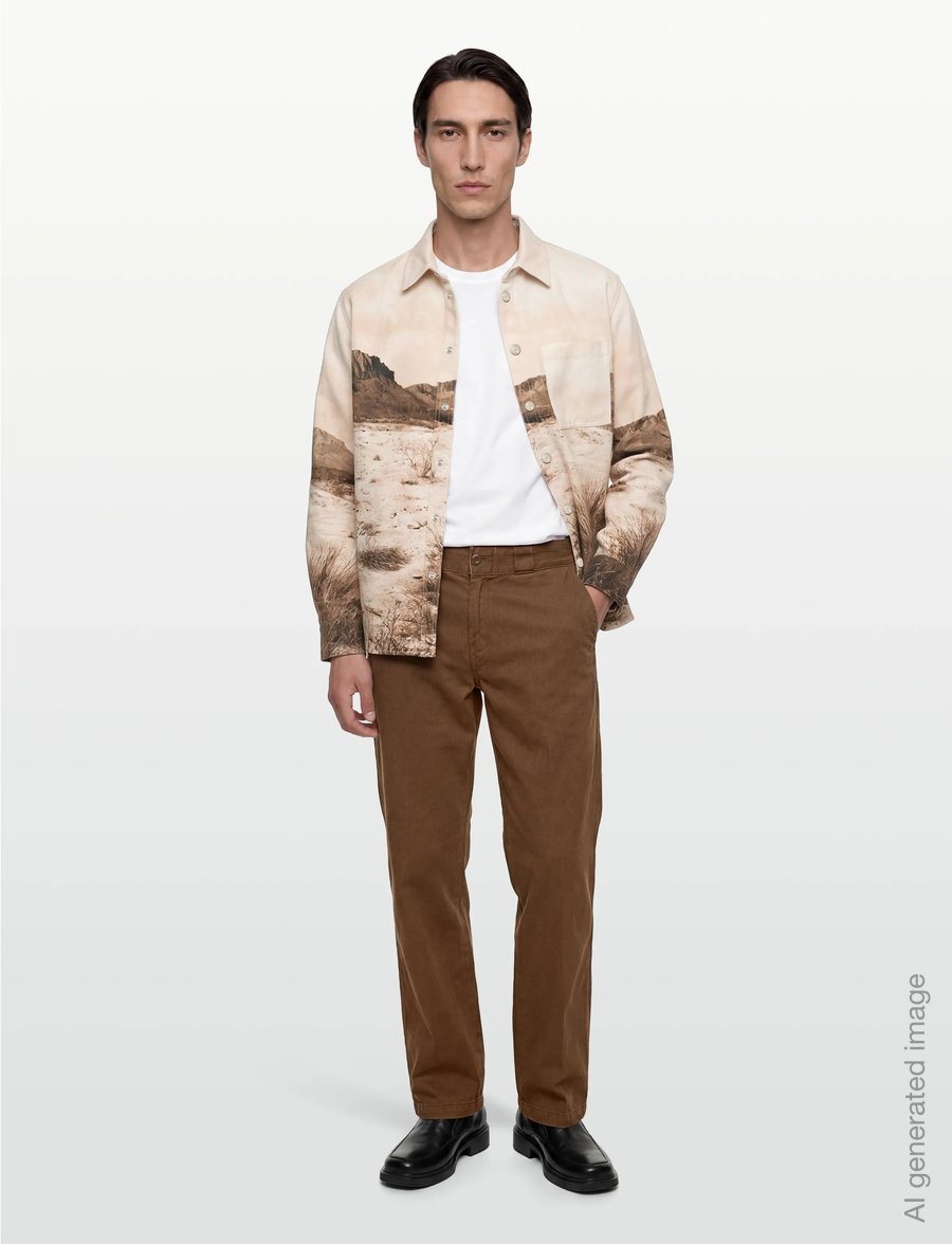 Scotch & Soda - Scenery Overshirt - gemusterte hemden - longhorn sepia - 0
