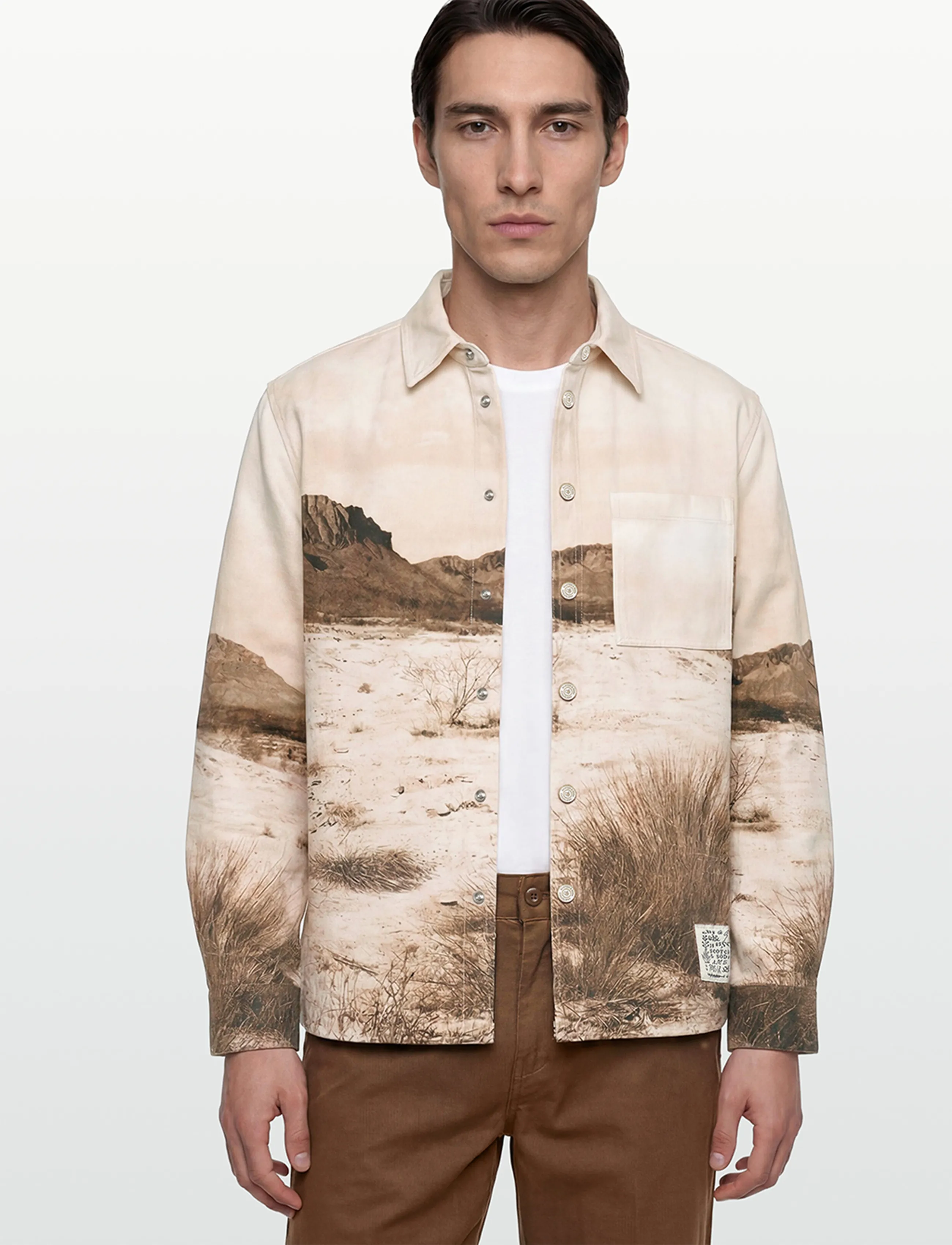 Scotch & Soda - Scenery Overshirt - hemden mit muster - longhorn sepia - 3