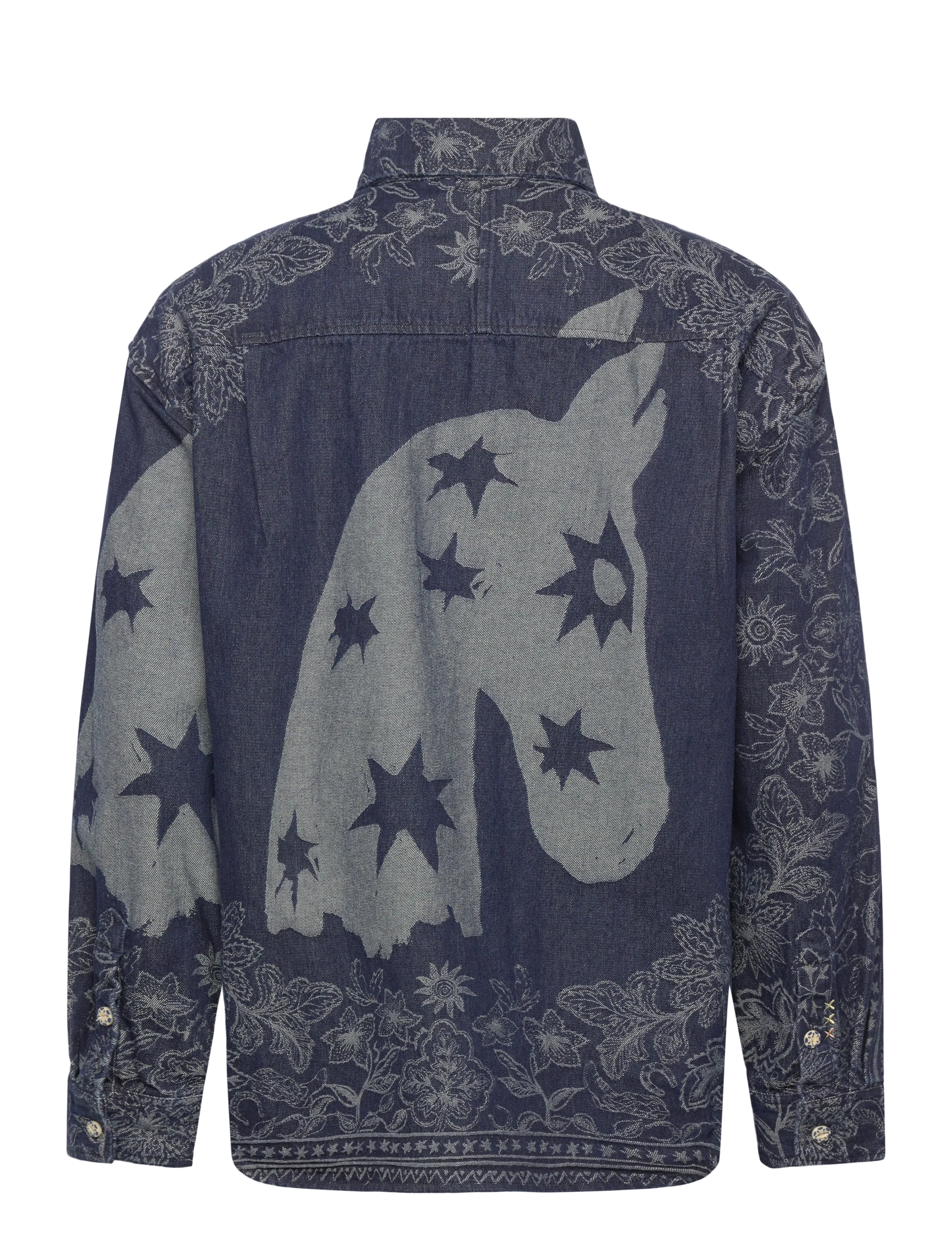 Scotch & Soda - Denim Jacquard Overshirt - denimskjorter - horse bandana dress blues - 2