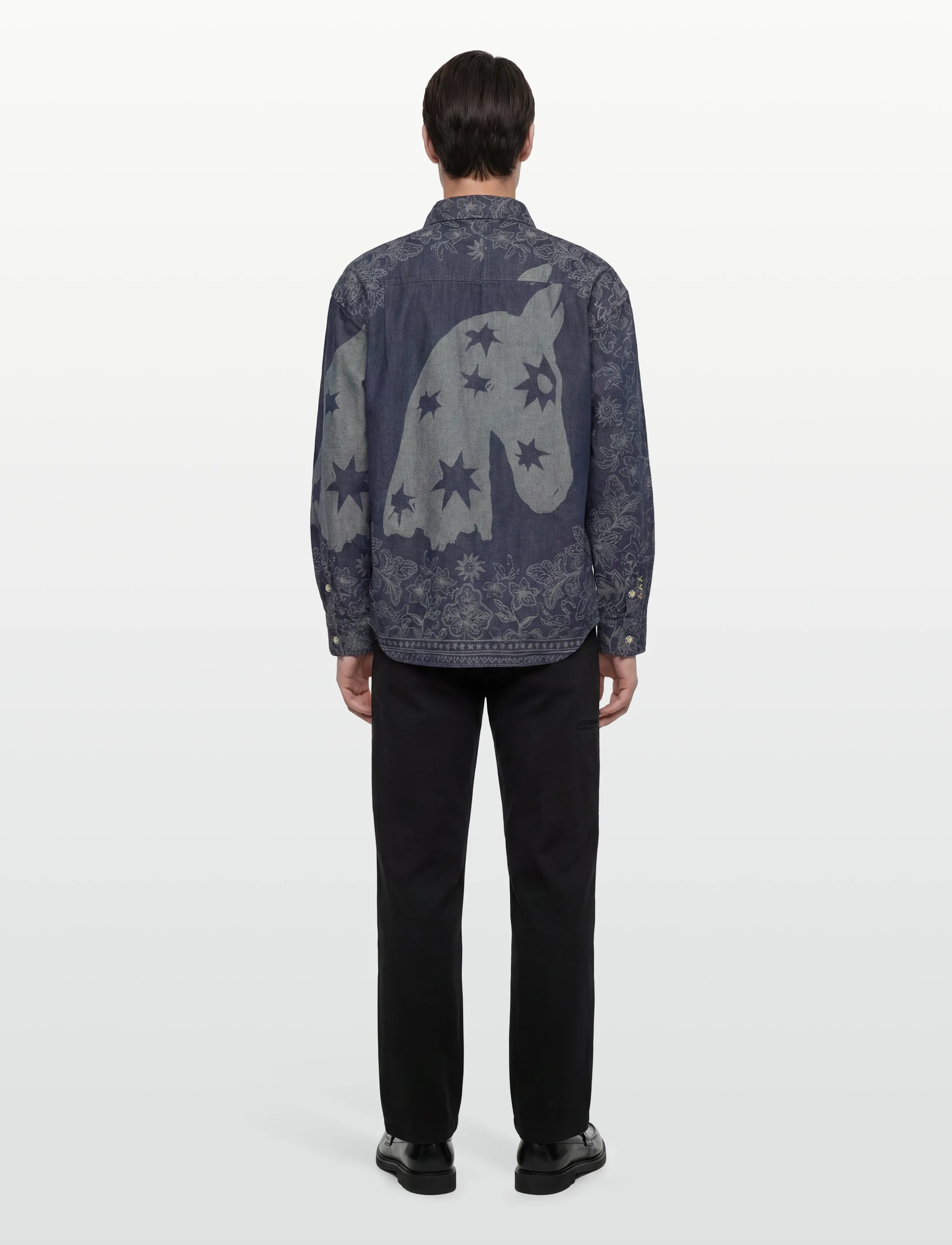 SCOTCH & SODA Denim Jacquard Overshirt overshirts herr – bild 3