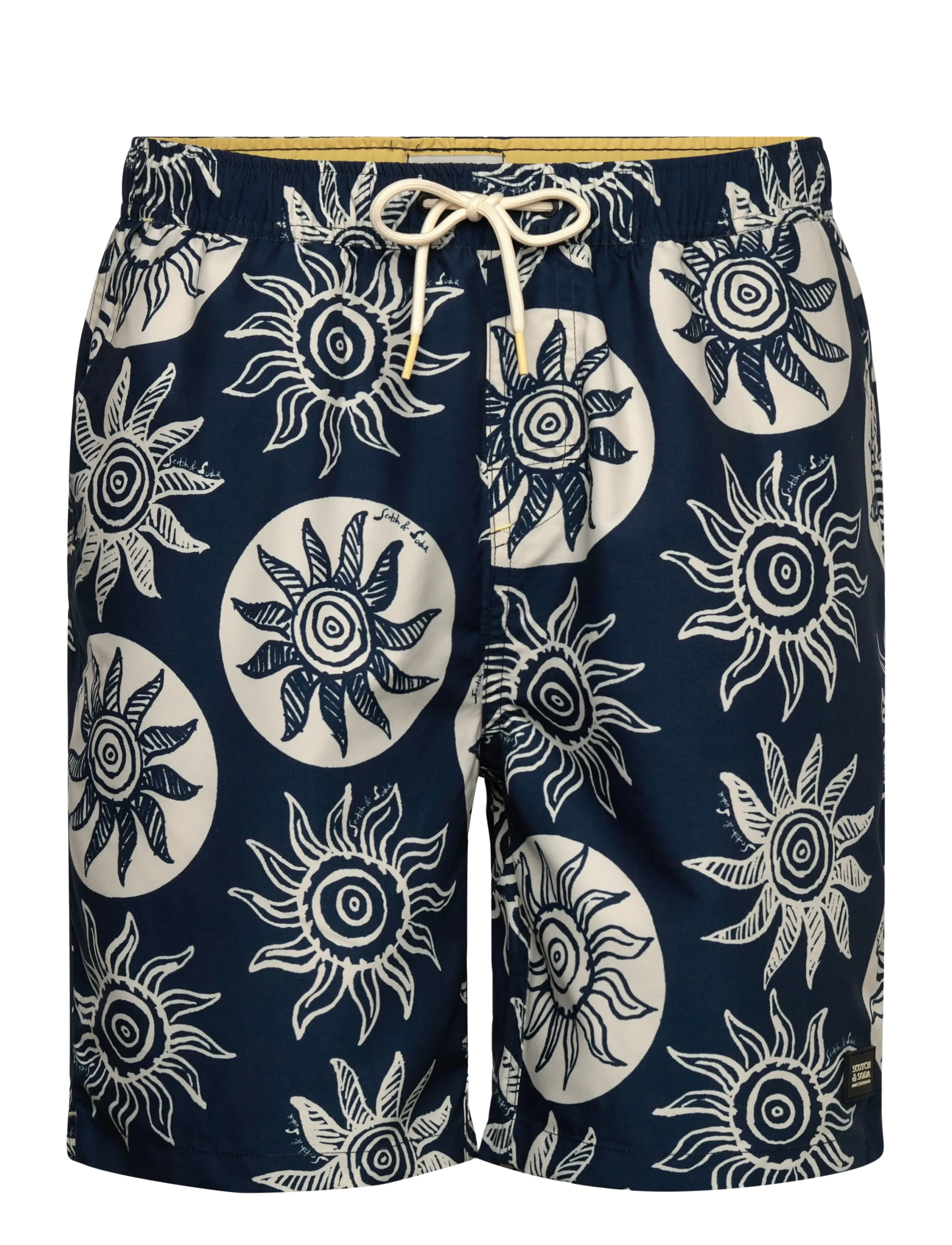 Scotch & Soda Printed Longlength Swim Shorts - Scotch & Soda - SUNS CAPTAINS BLUE / navy