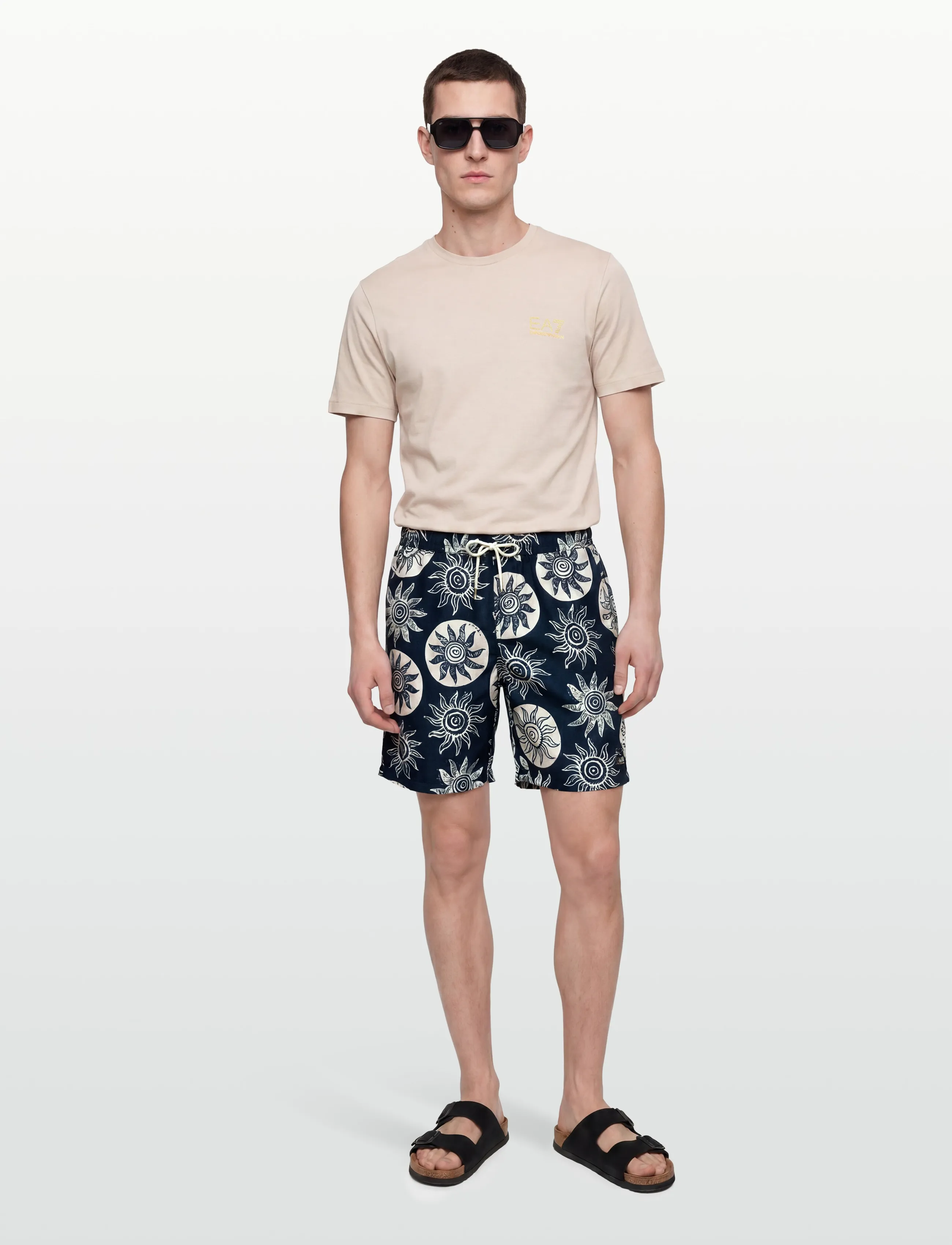 Scotch & Soda - Printed Longlength Swim Shorts - badeshorts - suns captains blue - 0