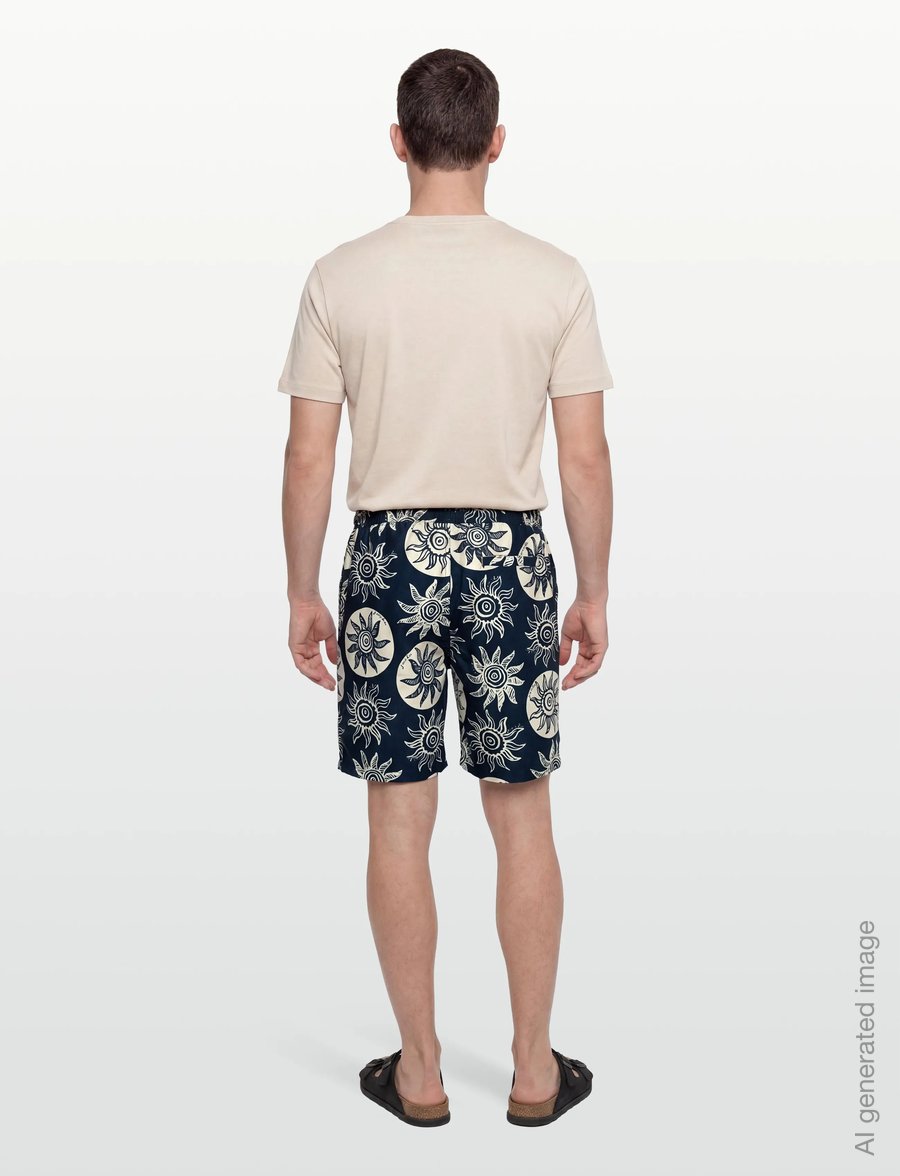 Scotch & Soda - Printed Longlength Swim Shorts - badehose - suns captains blue - 4
