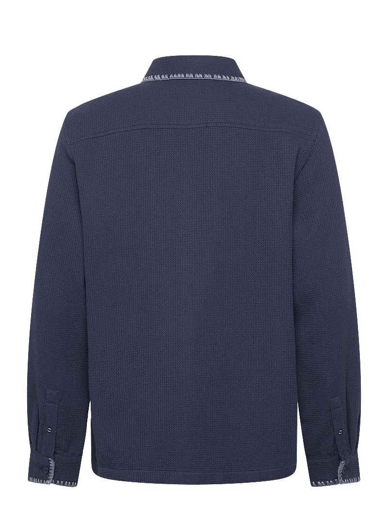 Scotch & Soda - Waffle Structure Relaxedfit Shirt - casual skjorter - pageant blue - 2