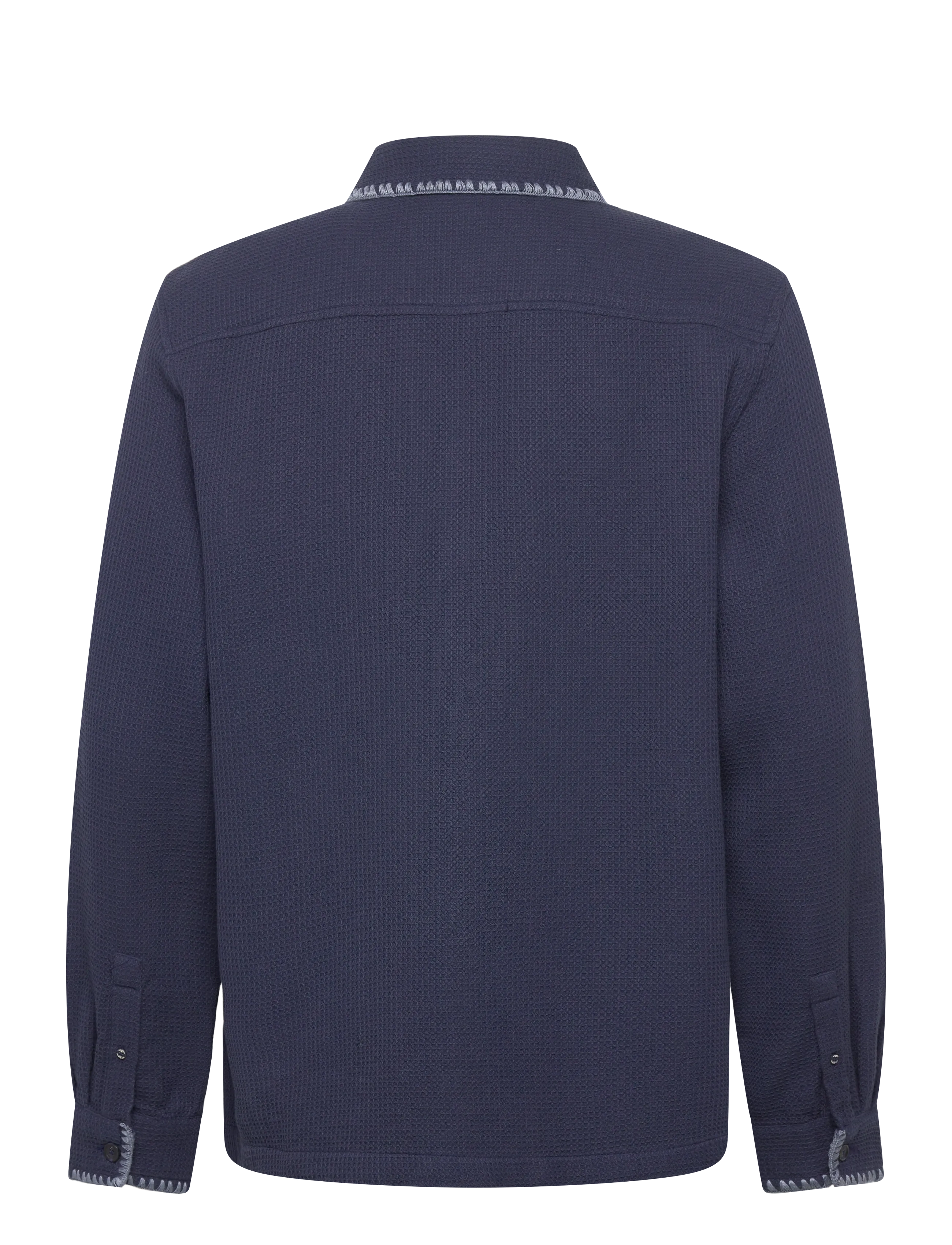 Scotch & Soda - Waffle Structure Relaxedfit Shirt - vabaajasärgid - pageant blue - 2