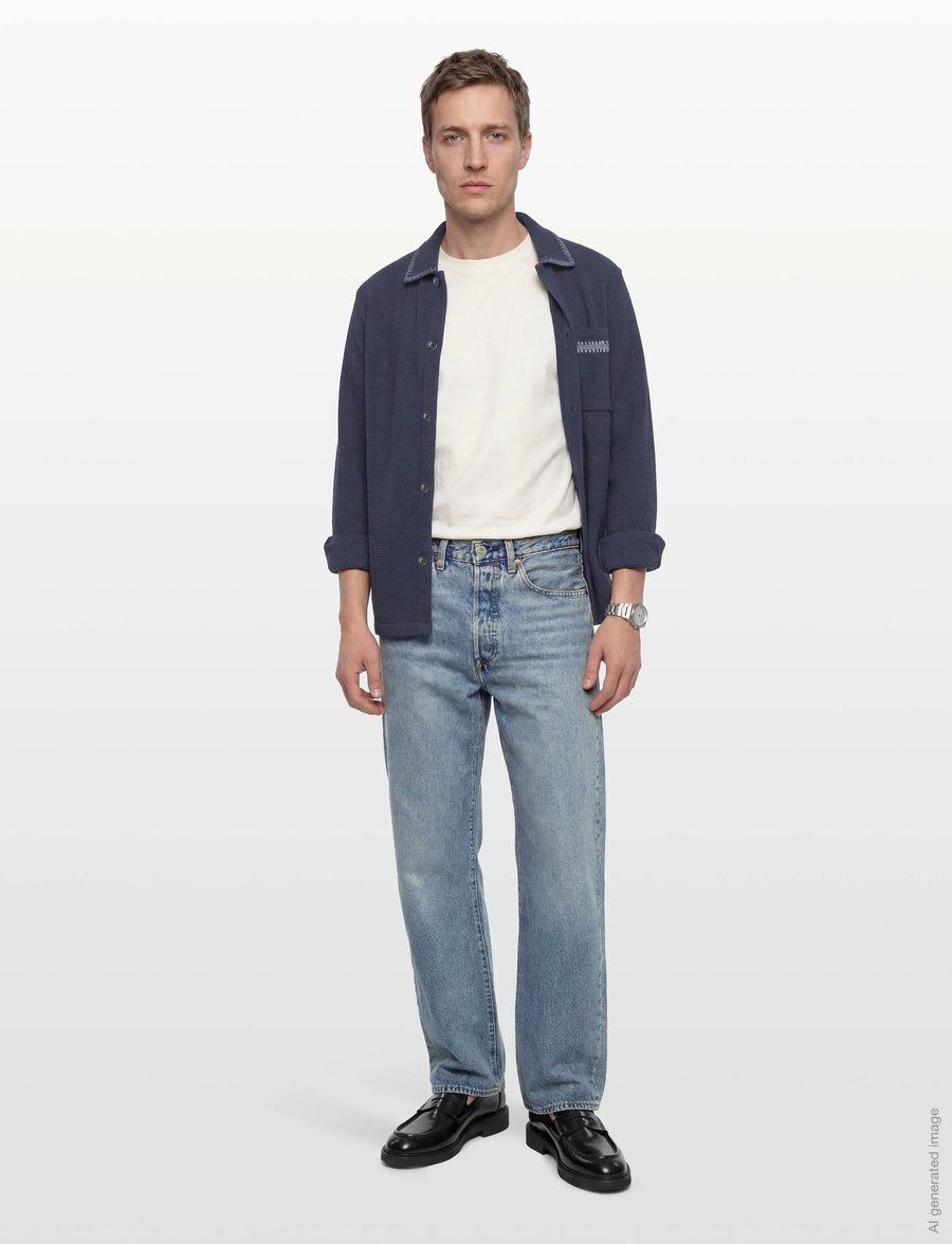 Scotch & Soda - Waffle Structure Relaxedfit Shirt - casual hemden - pageant blue - 0