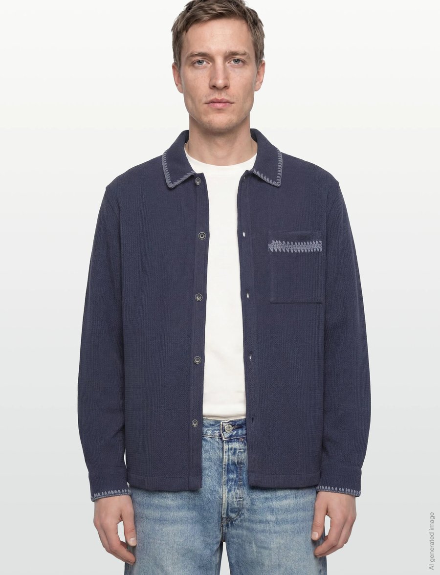 Scotch & Soda - Waffle Structure Relaxedfit Shirt - casual hemden - pageant blue - 3