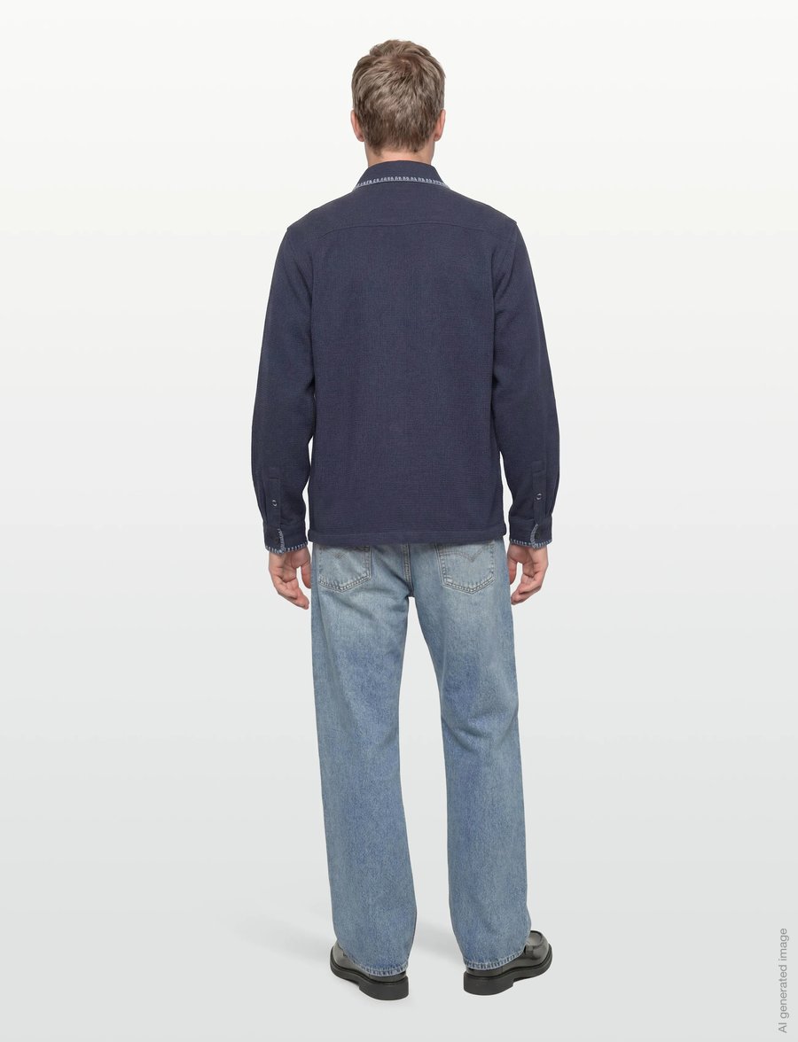 Scotch & Soda - Waffle Structure Relaxedfit Shirt - casual hemden - pageant blue - 4