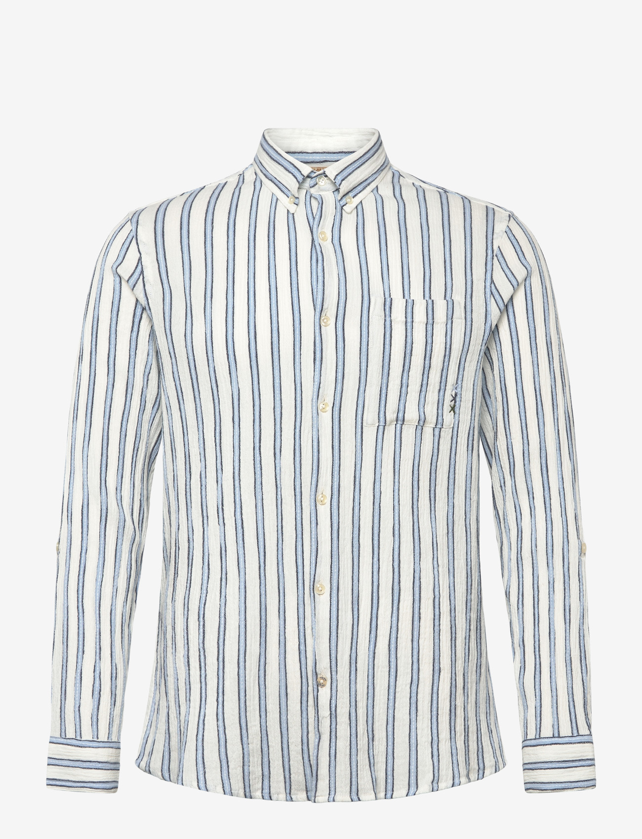 Scotch & Soda - Striped Crinkle Structure Regularfit Shirt - gestreifte hemden - windsurfer stripe - 0